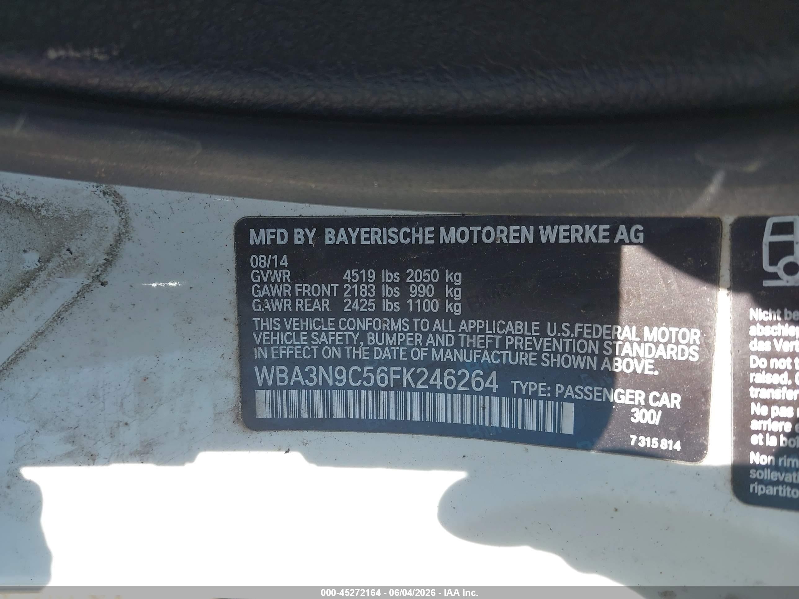 2015 Bmw 428i Xdrive White vin: WBA3N9C56FK246264