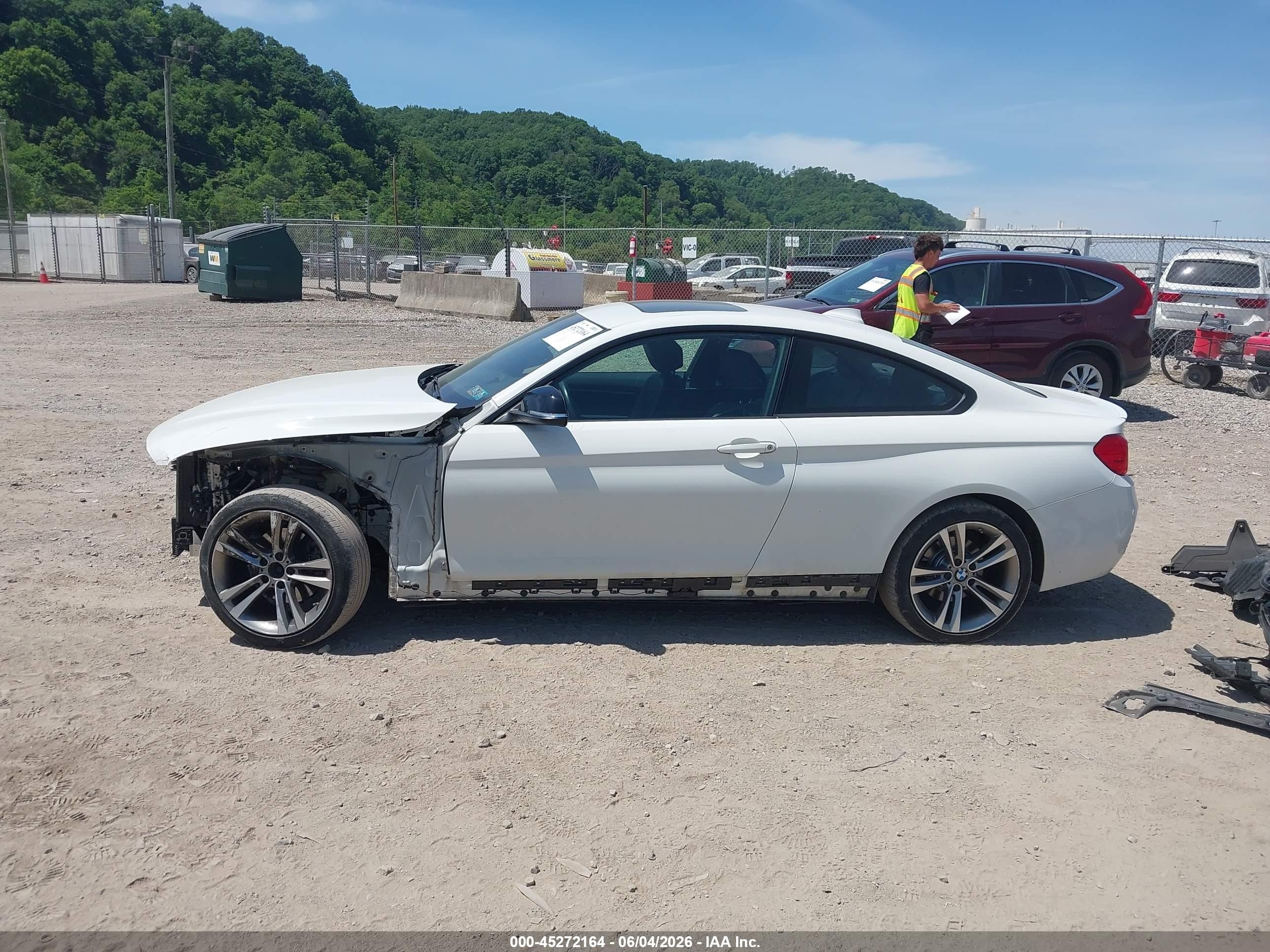 2015 Bmw 428i Xdrive White vin: WBA3N9C56FK246264