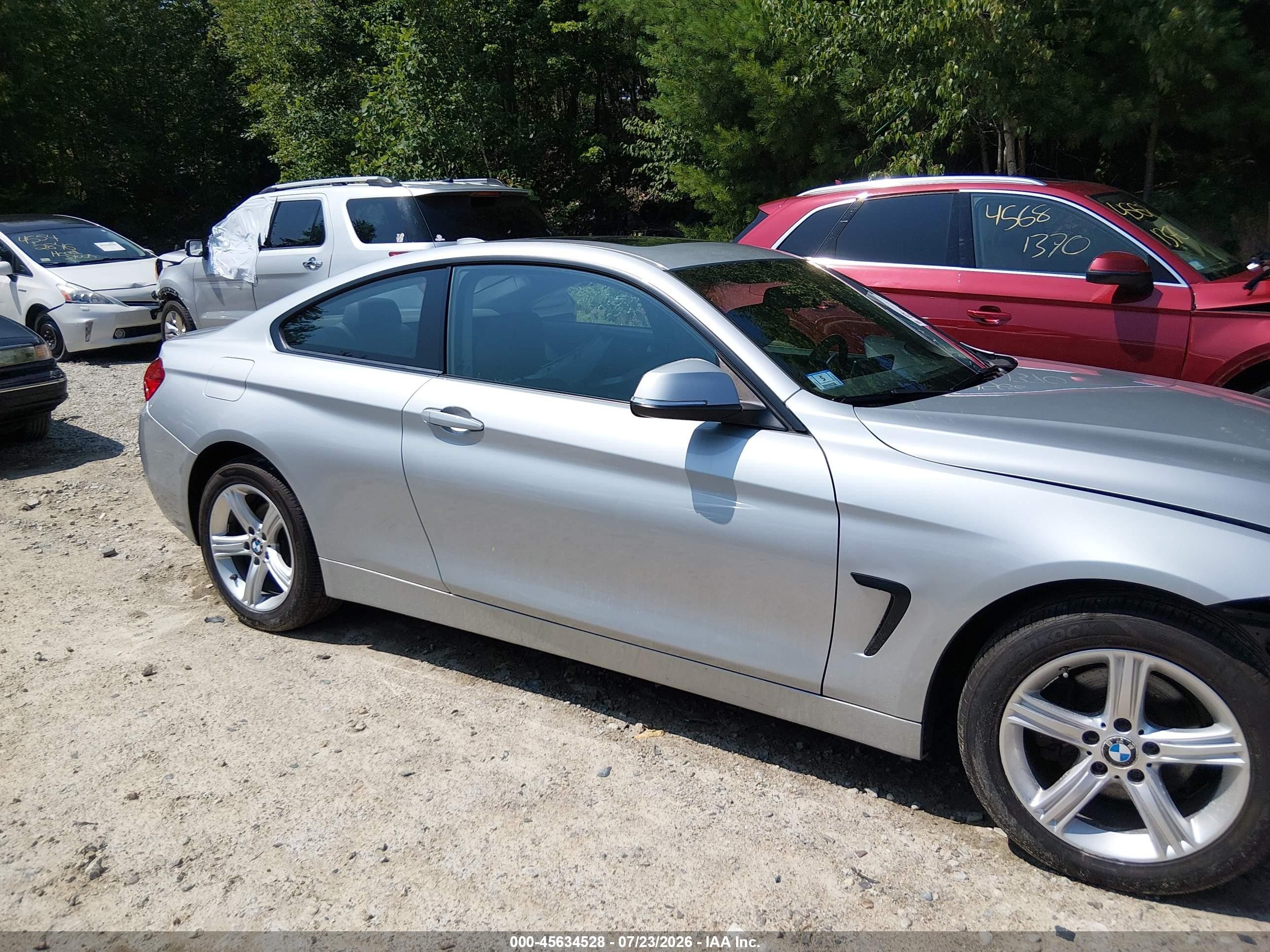 2015 Bmw 428i Xdrive Silver vin: WBA3N9C58FK248324