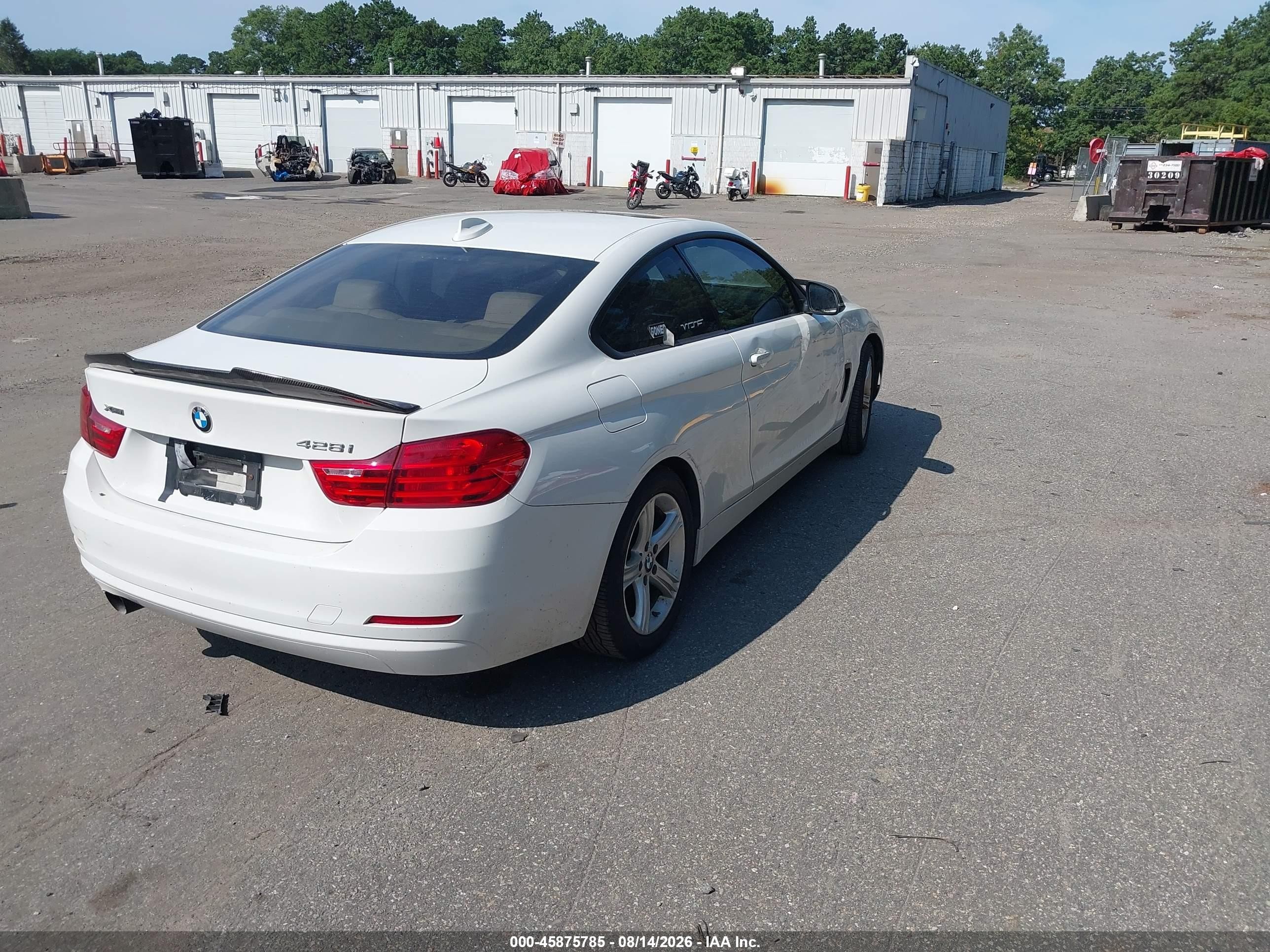 2014 Bmw 428i Xdrive White vin: WBA3N9C5XEF720272