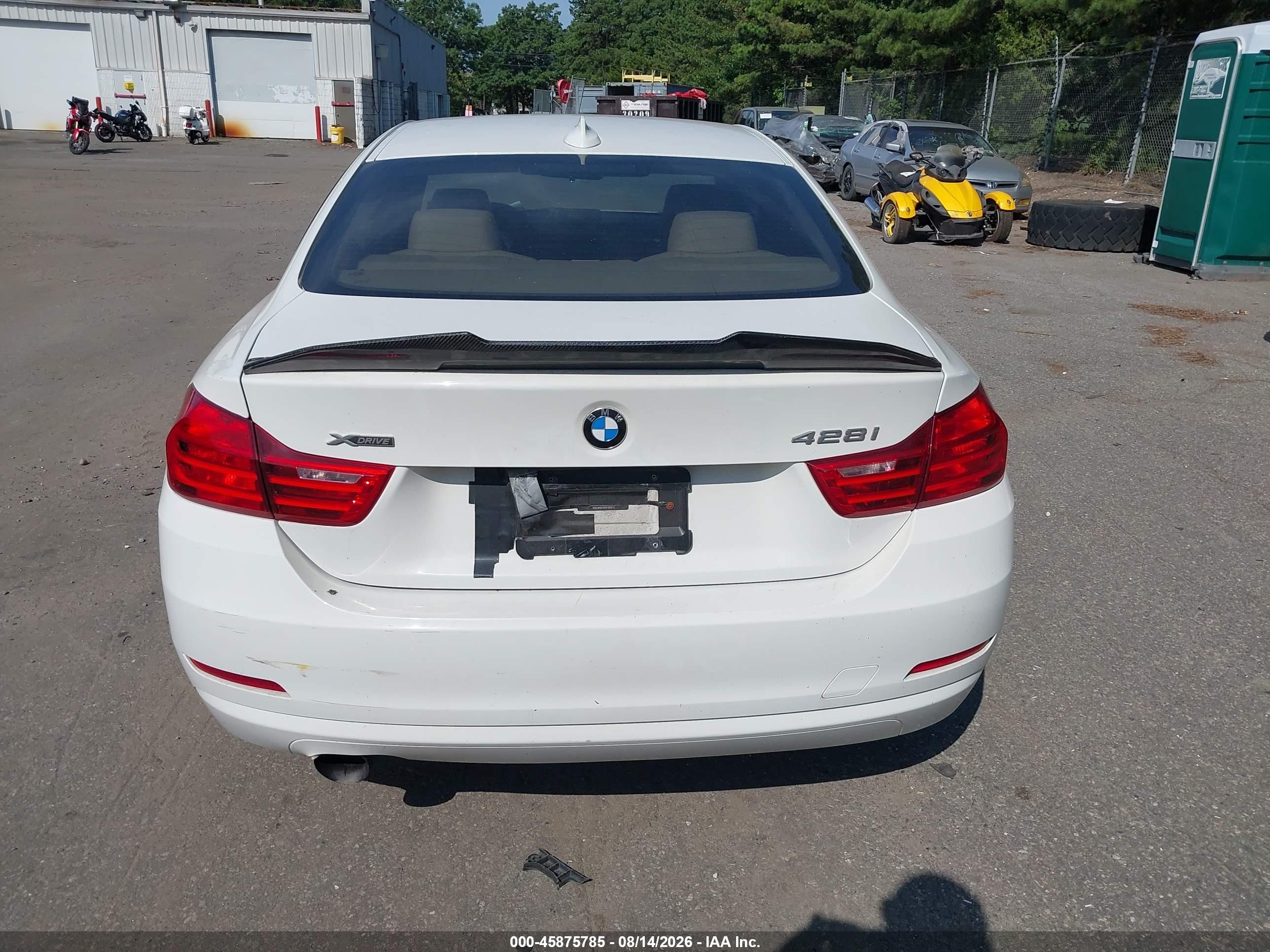 2014 Bmw 428i Xdrive White vin: WBA3N9C5XEF720272