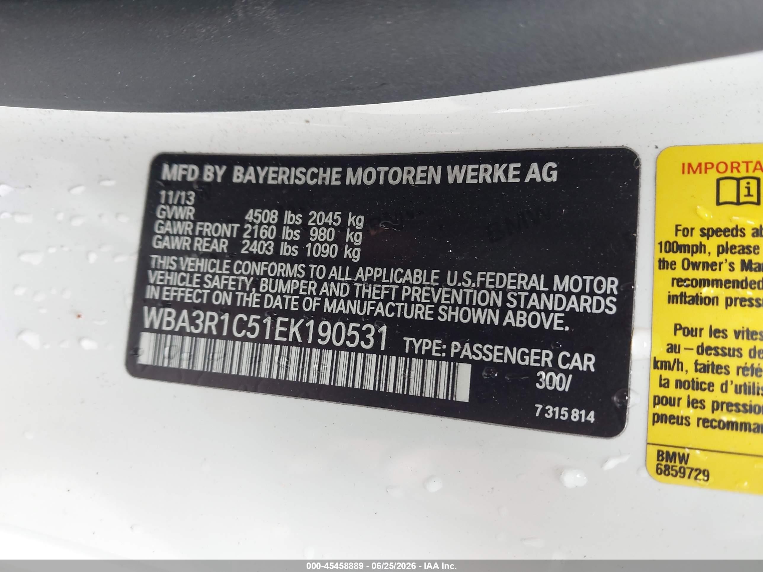 2014 Bmw 435i   White vin: WBA3R1C51EK190531