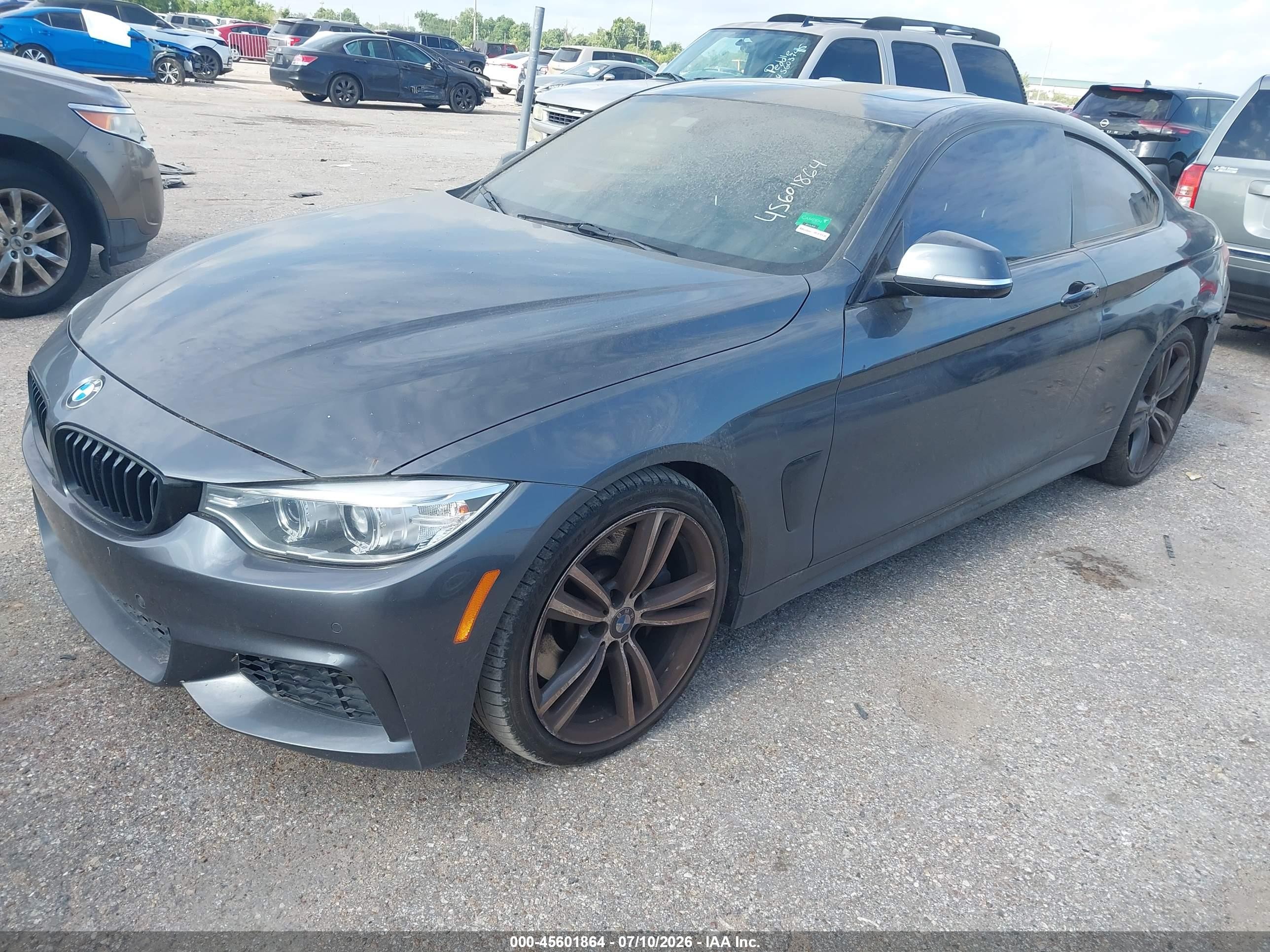 2015 Bmw 435i   Gray vin: WBA3R1C51FK195505