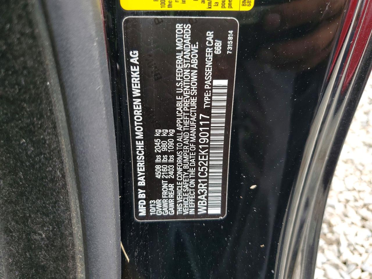 2014 Bmw 435 I Black vin: WBA3R1C52EK190117