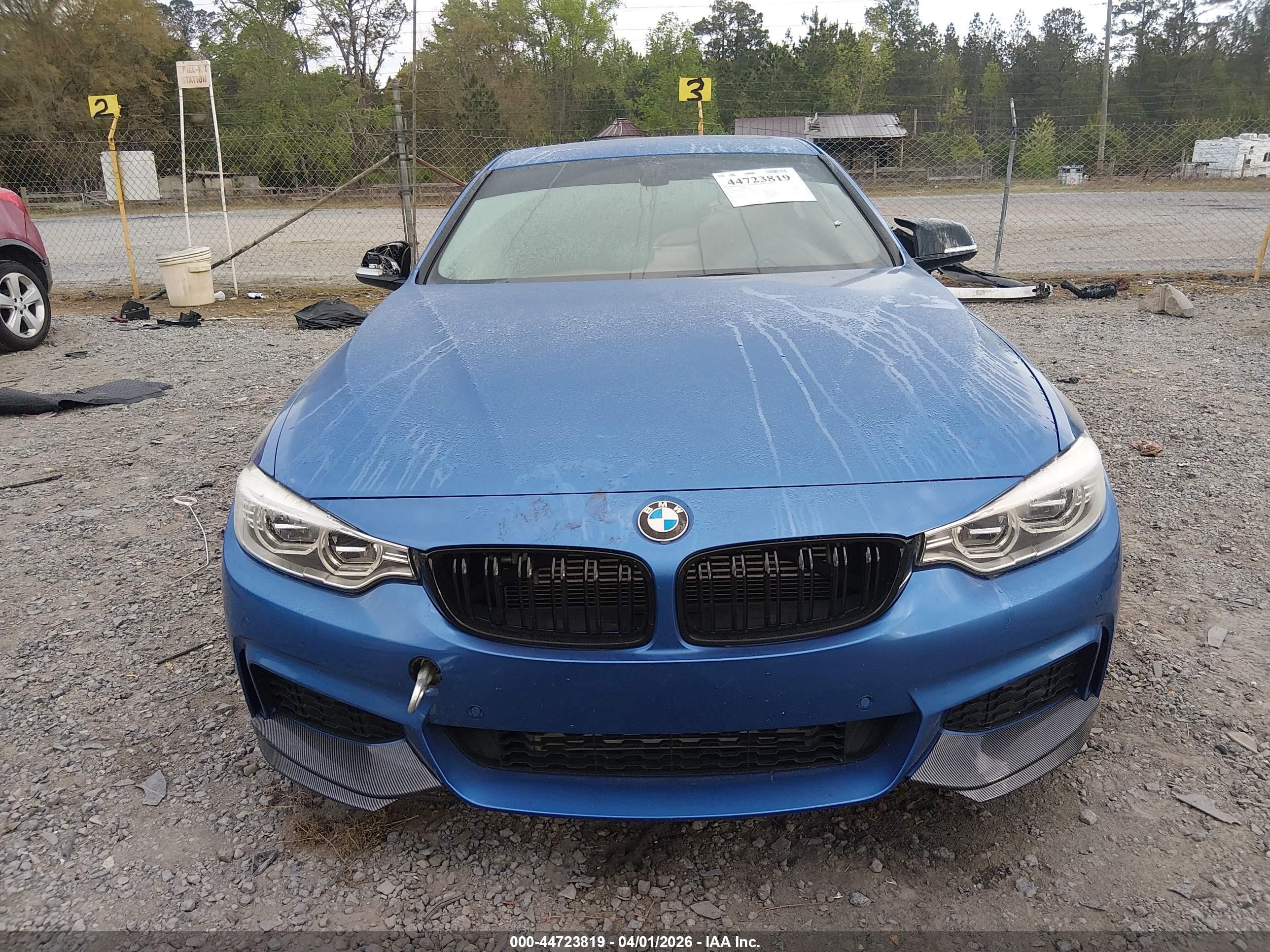 2014 Bmw 435i Blue vin: WBA3R1C52EK192689