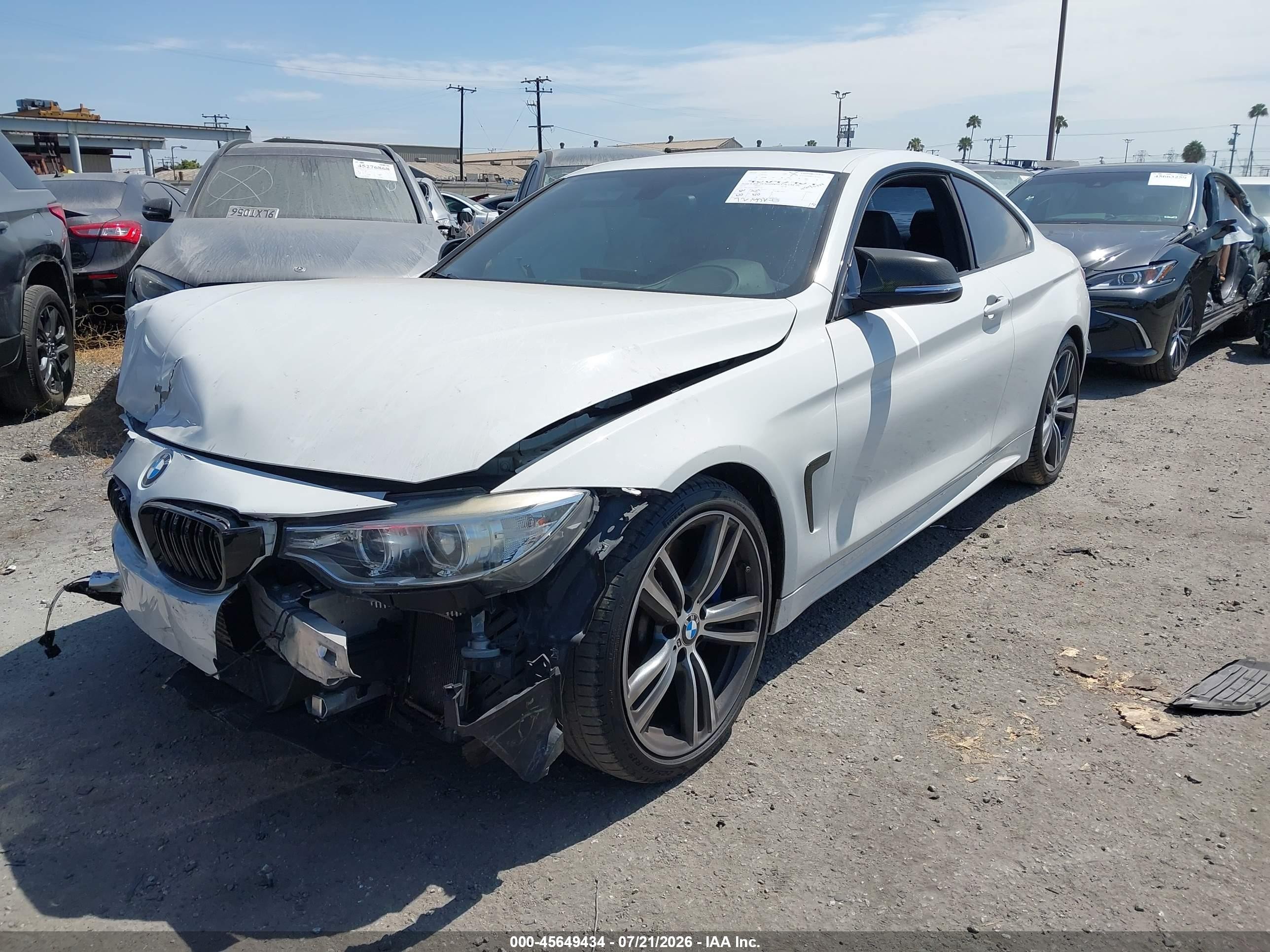 2015 Bmw 435i   White vin: WBA3R1C53FK195750