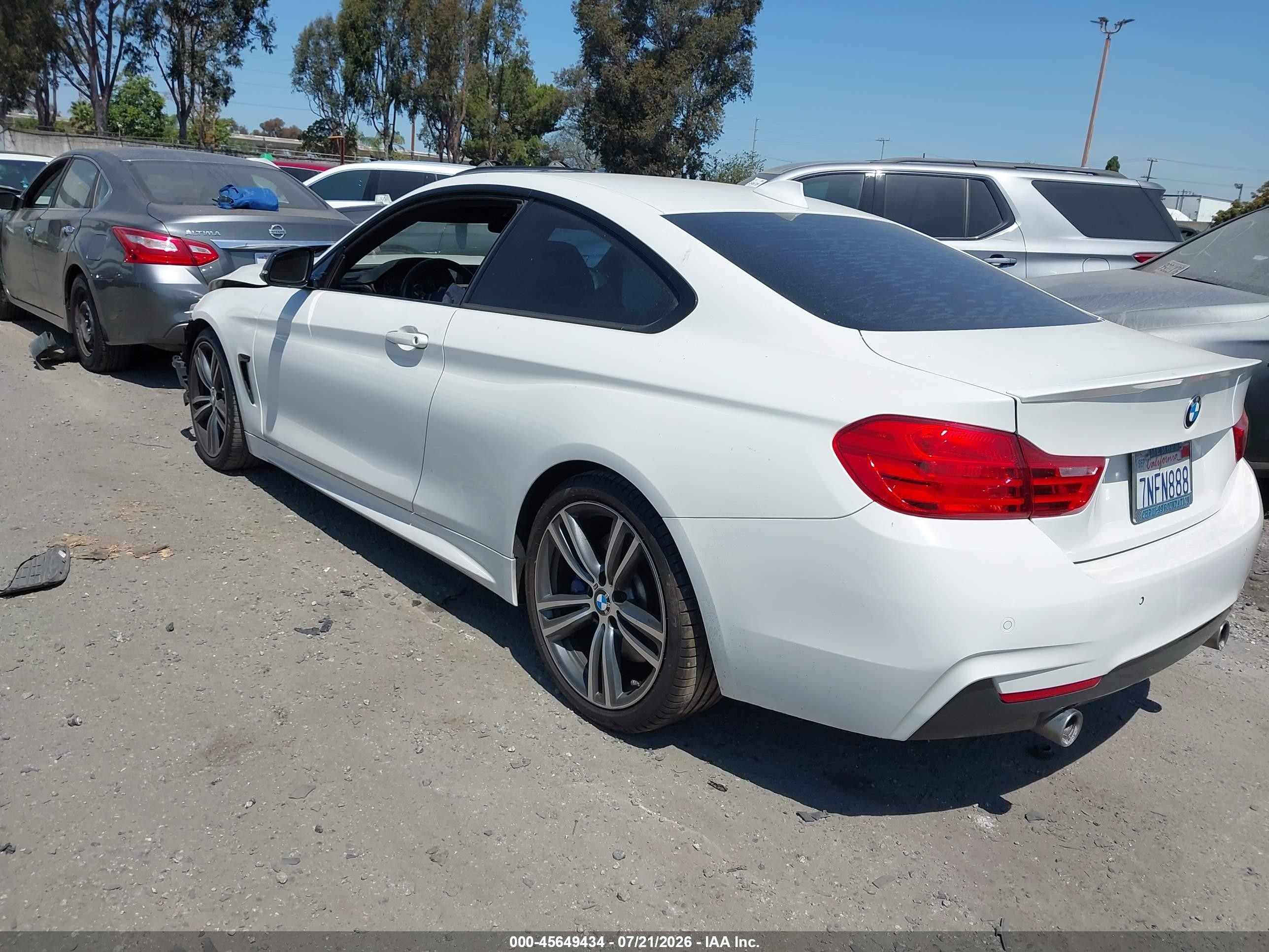 2015 Bmw 435i   White vin: WBA3R1C53FK195750