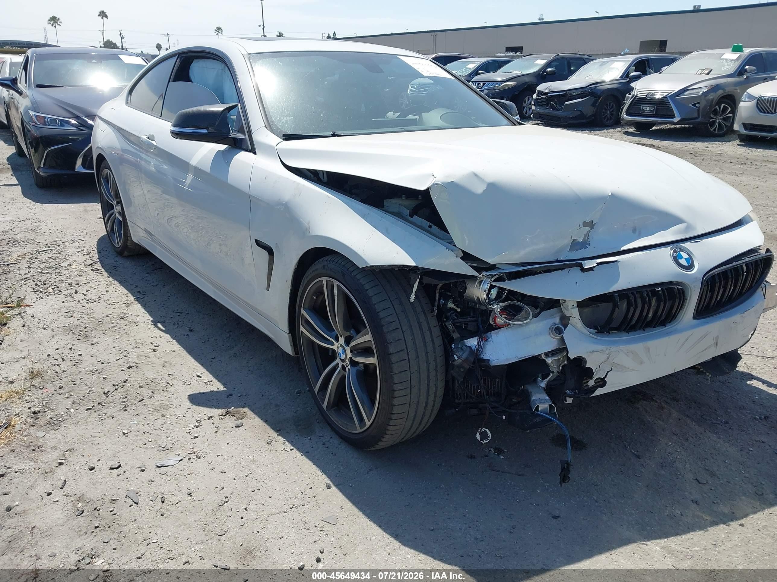 2015 Bmw 435i   White vin: WBA3R1C53FK195750
