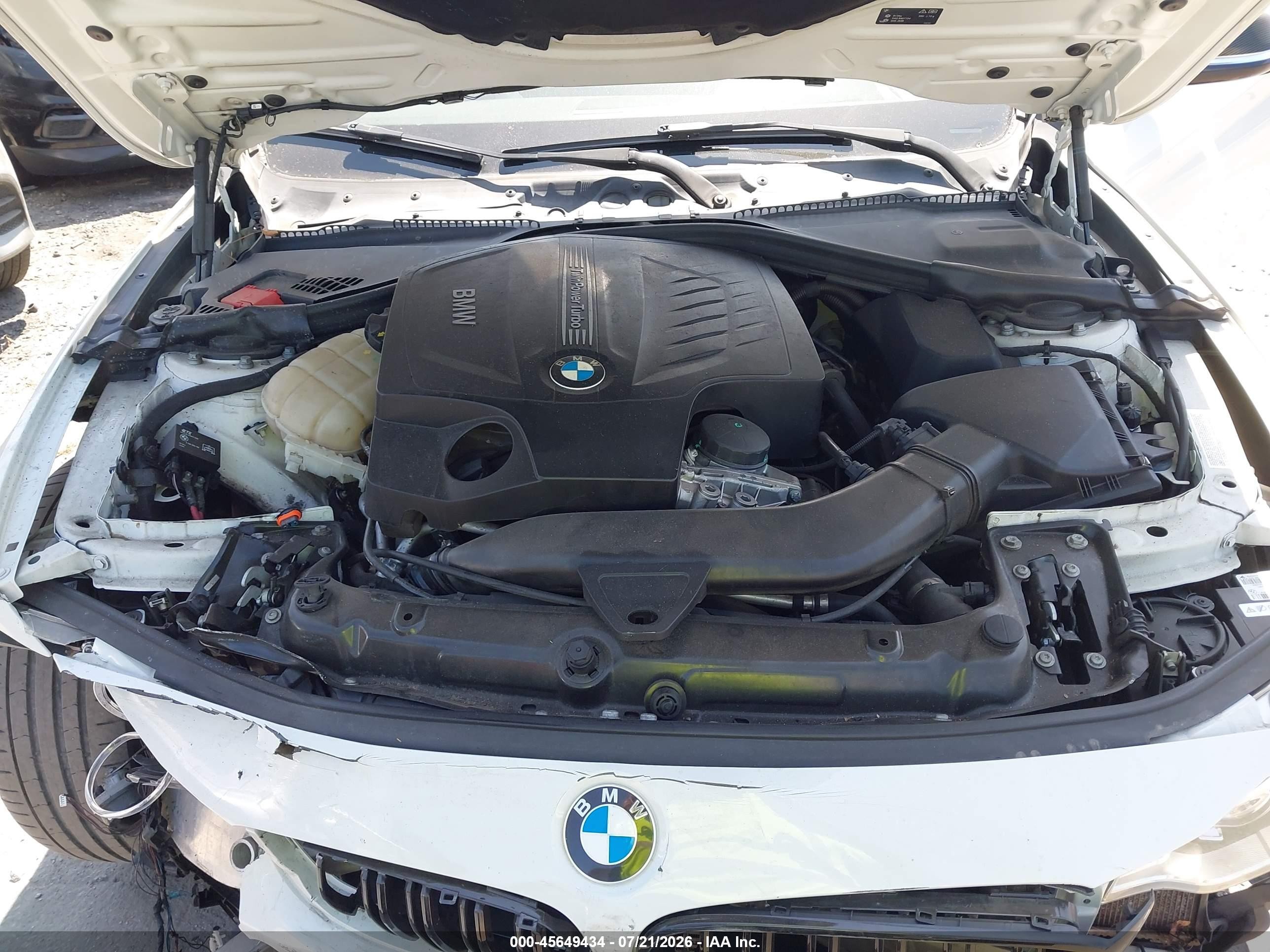 2015 Bmw 435i   White vin: WBA3R1C53FK195750