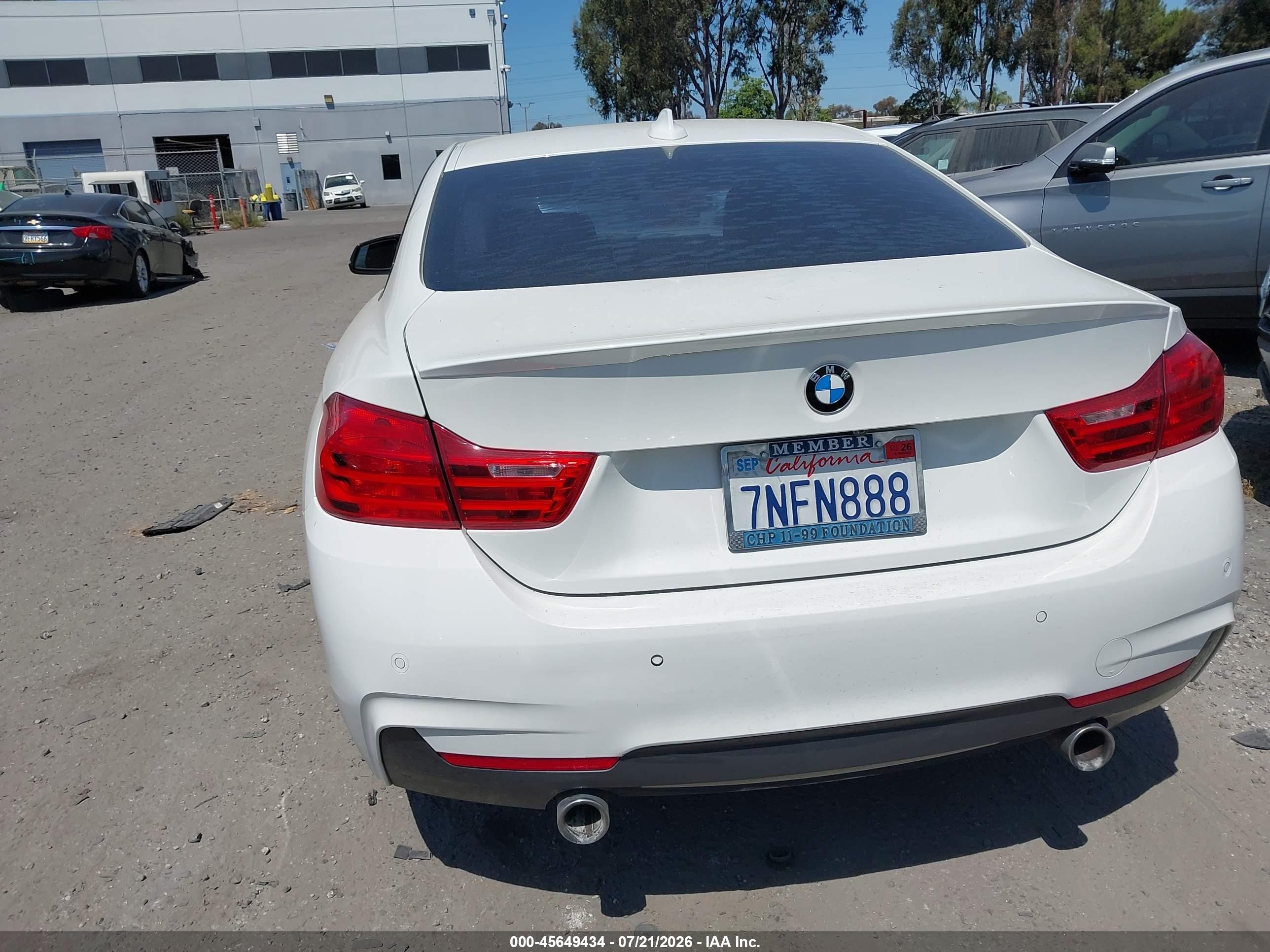 2015 Bmw 435i   White vin: WBA3R1C53FK195750