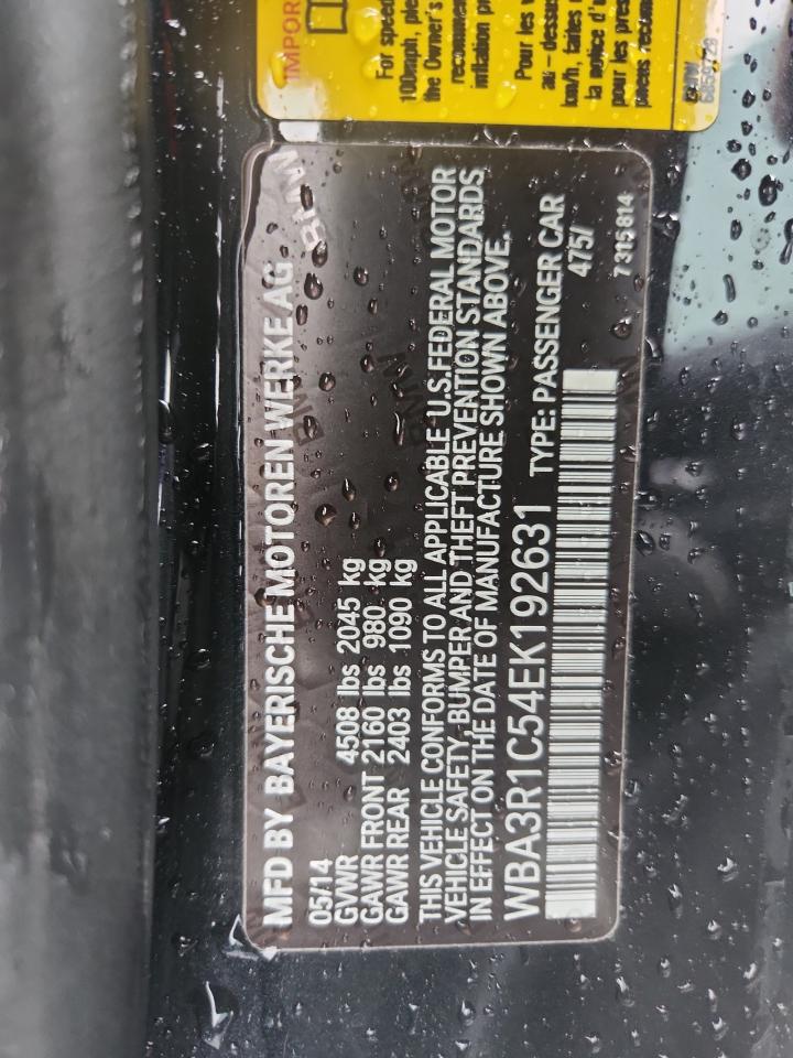 2014 Bmw 435 I Black vin: WBA3R1C54EK192631