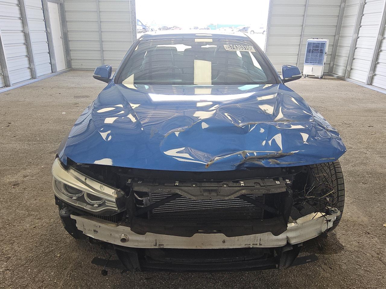 2014 Bmw 435 I Blue vin: WBA3R1C56EF729377 Damage: Front Bumper Reinforcement, Broken, Replacement Required