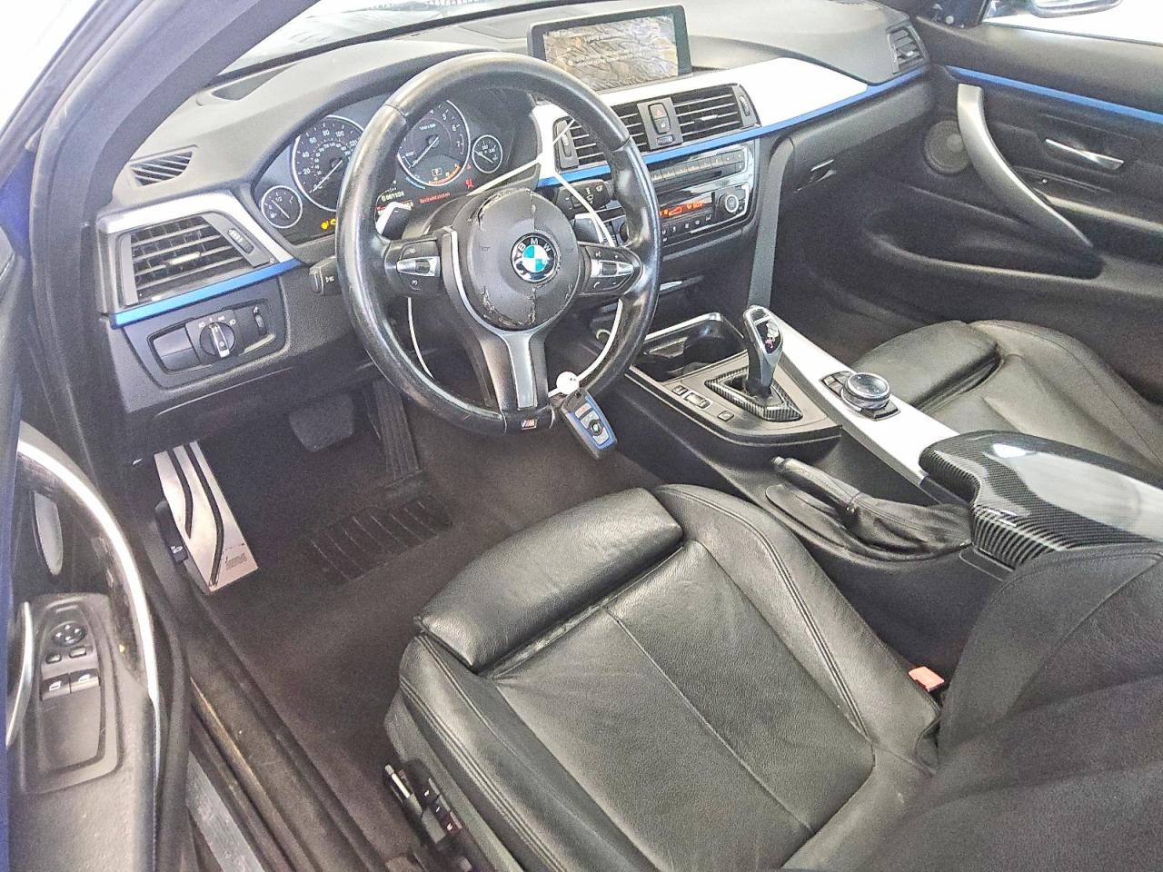 2014 Bmw 435 I Blue vin: WBA3R1C56EF729377