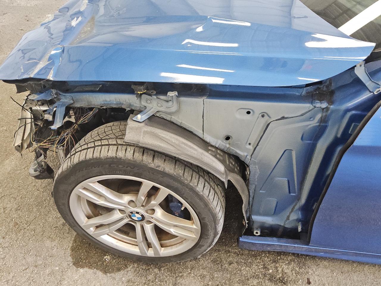 2014 Bmw 435 I Blue vin: WBA3R1C56EF729377 Damage: Left Front Fender, Missing, Replacement Required