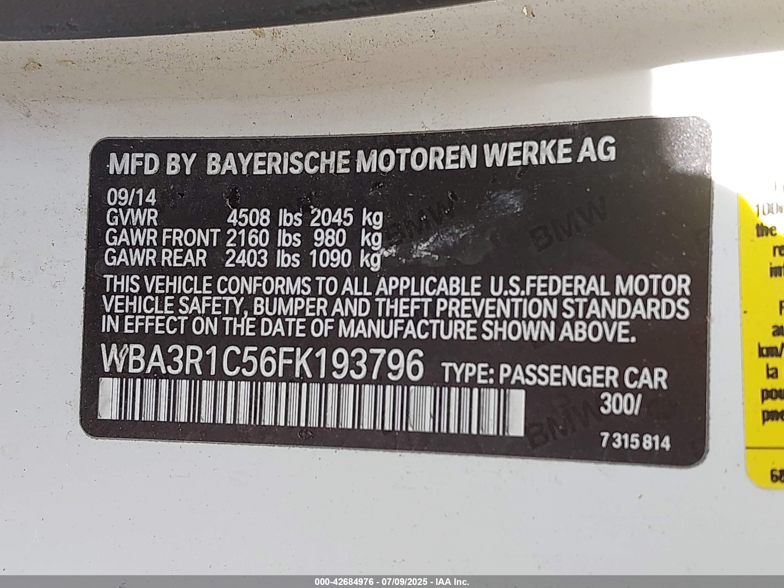 2015 Bmw 435i   Белый vin: WBA3R1C56FK193796