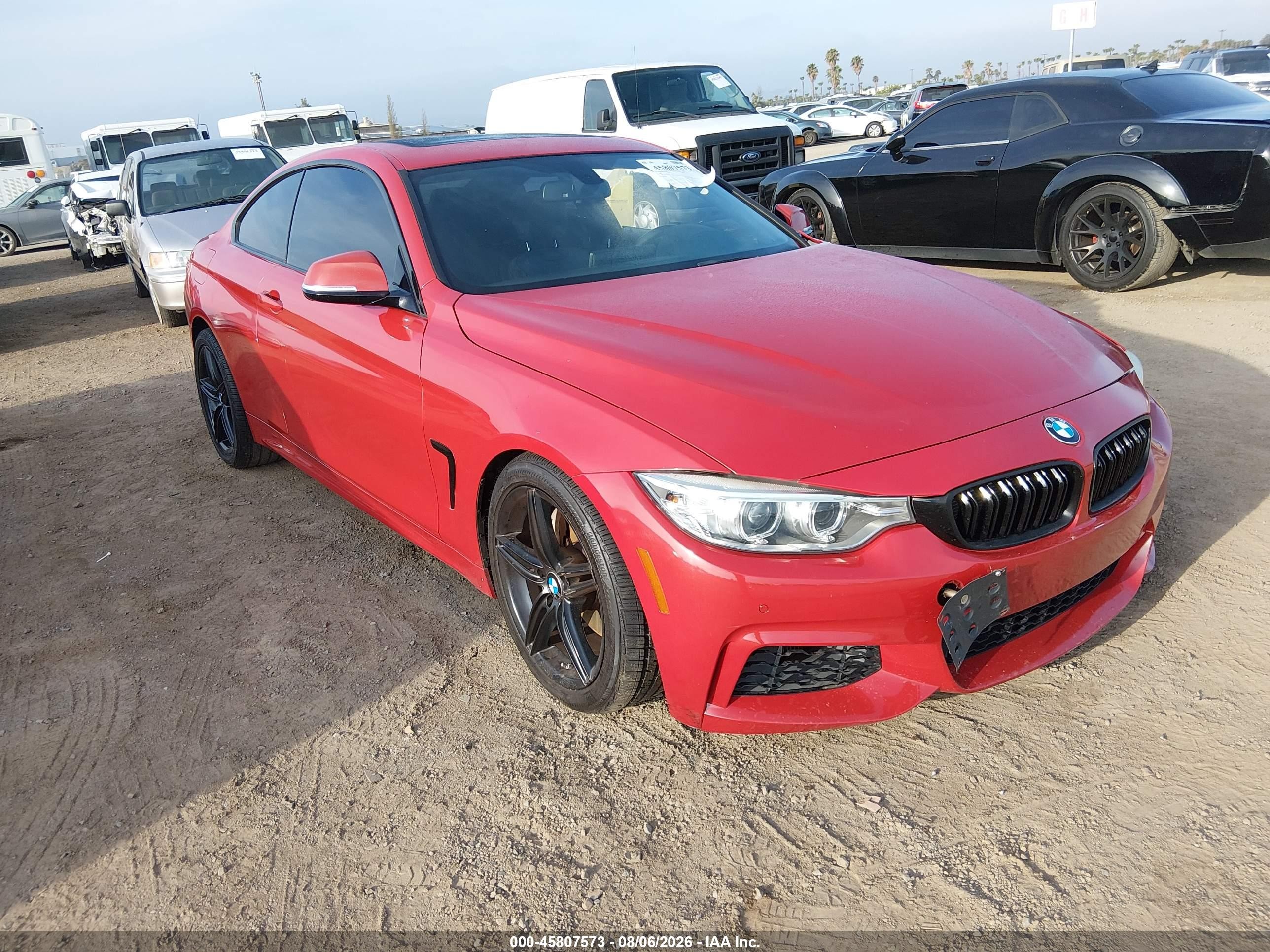 2015 Bmw 435i Red vin: WBA3R1C56FK195578