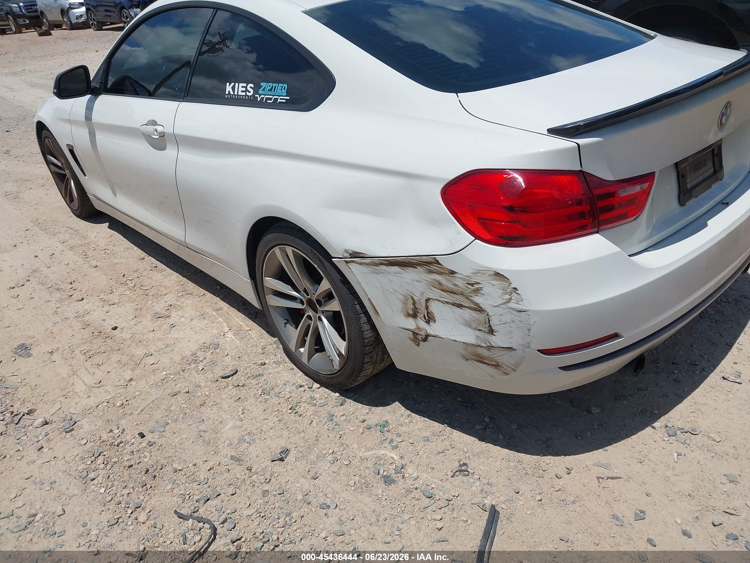 2014 Bmw 435i White vin: WBA3R1C58EK191966