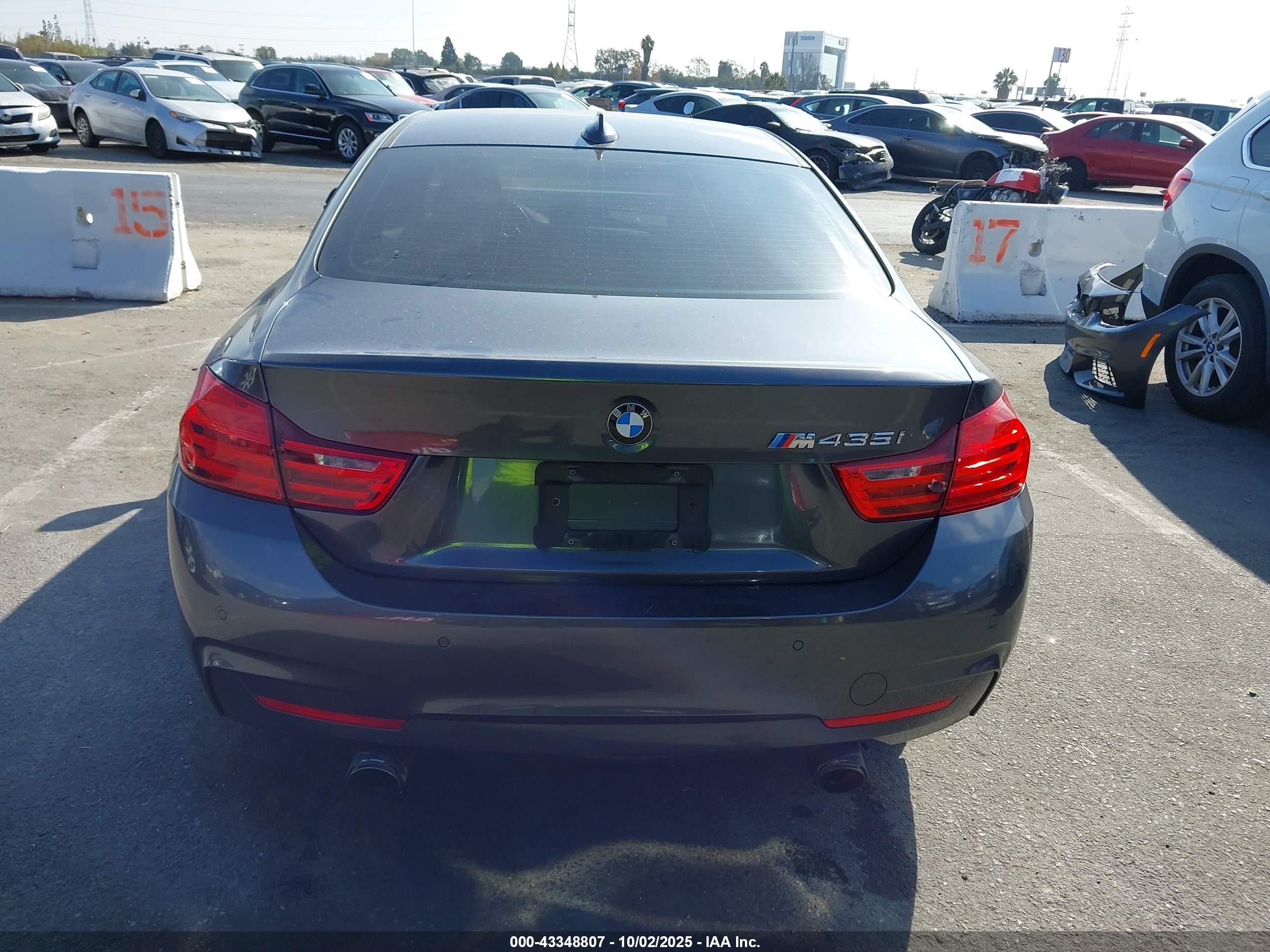 2015 Bmw 435i   Gray vin: WBA3R1C58FK193850