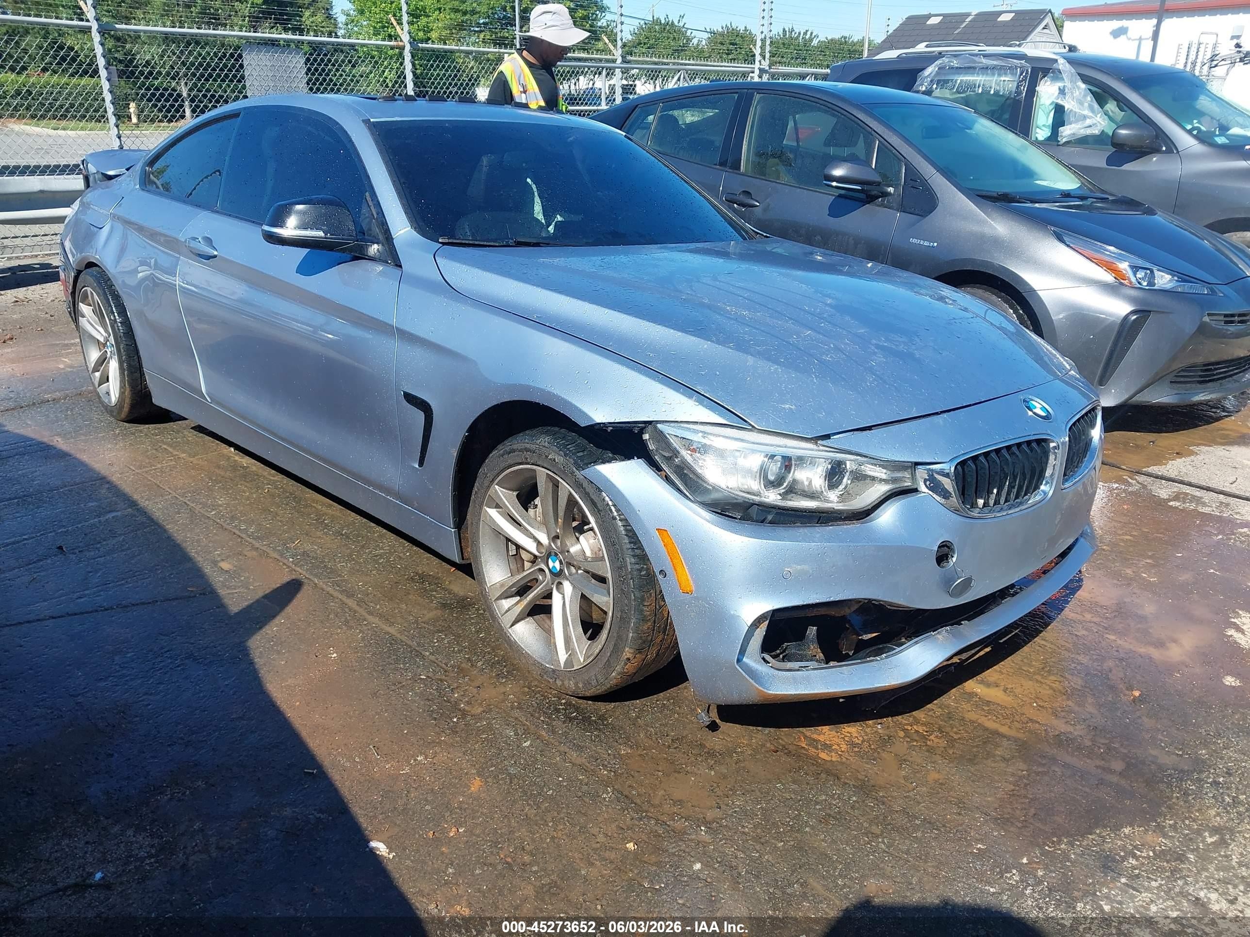 2014 Bmw 435i Light Blue vin: WBA3R1C59EK191586