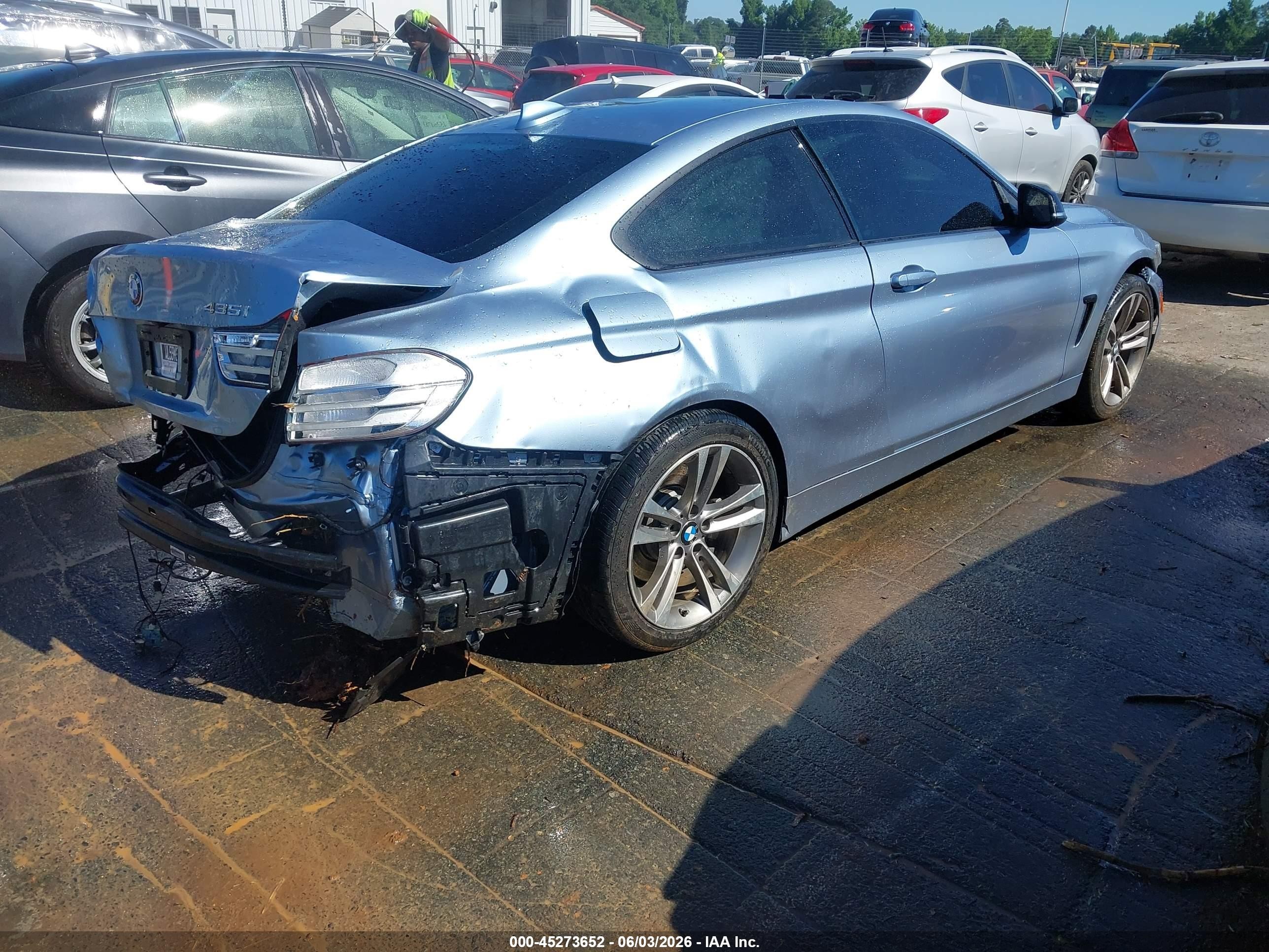 2014 Bmw 435i Light Blue vin: WBA3R1C59EK191586