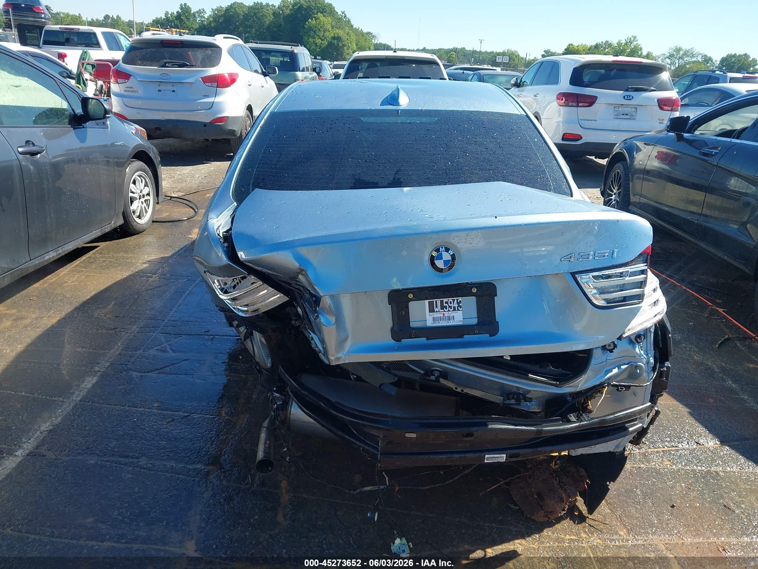 2014 Bmw 435i Light Blue vin: WBA3R1C59EK191586