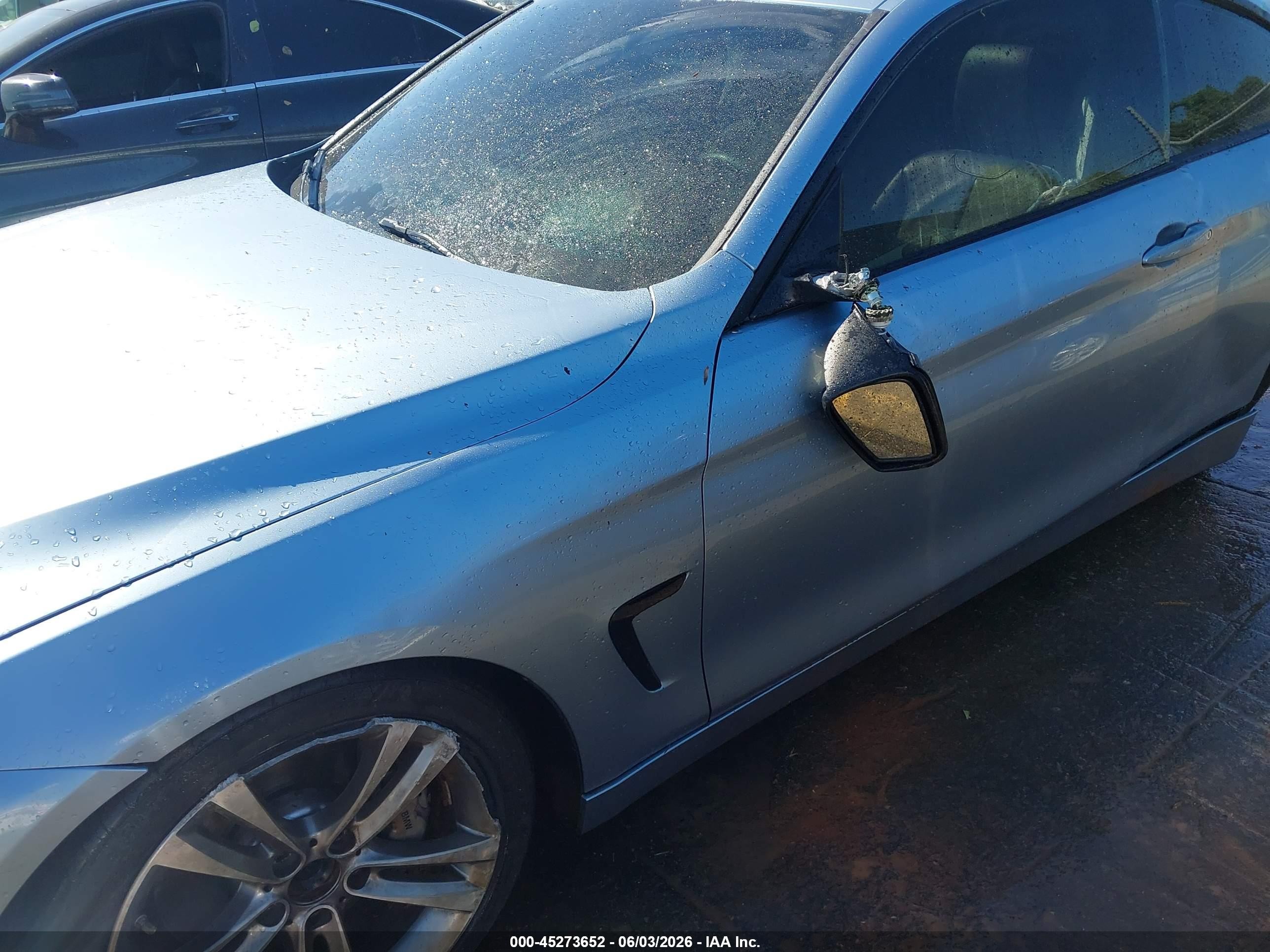 2014 Bmw 435i Light Blue vin: WBA3R1C59EK191586
