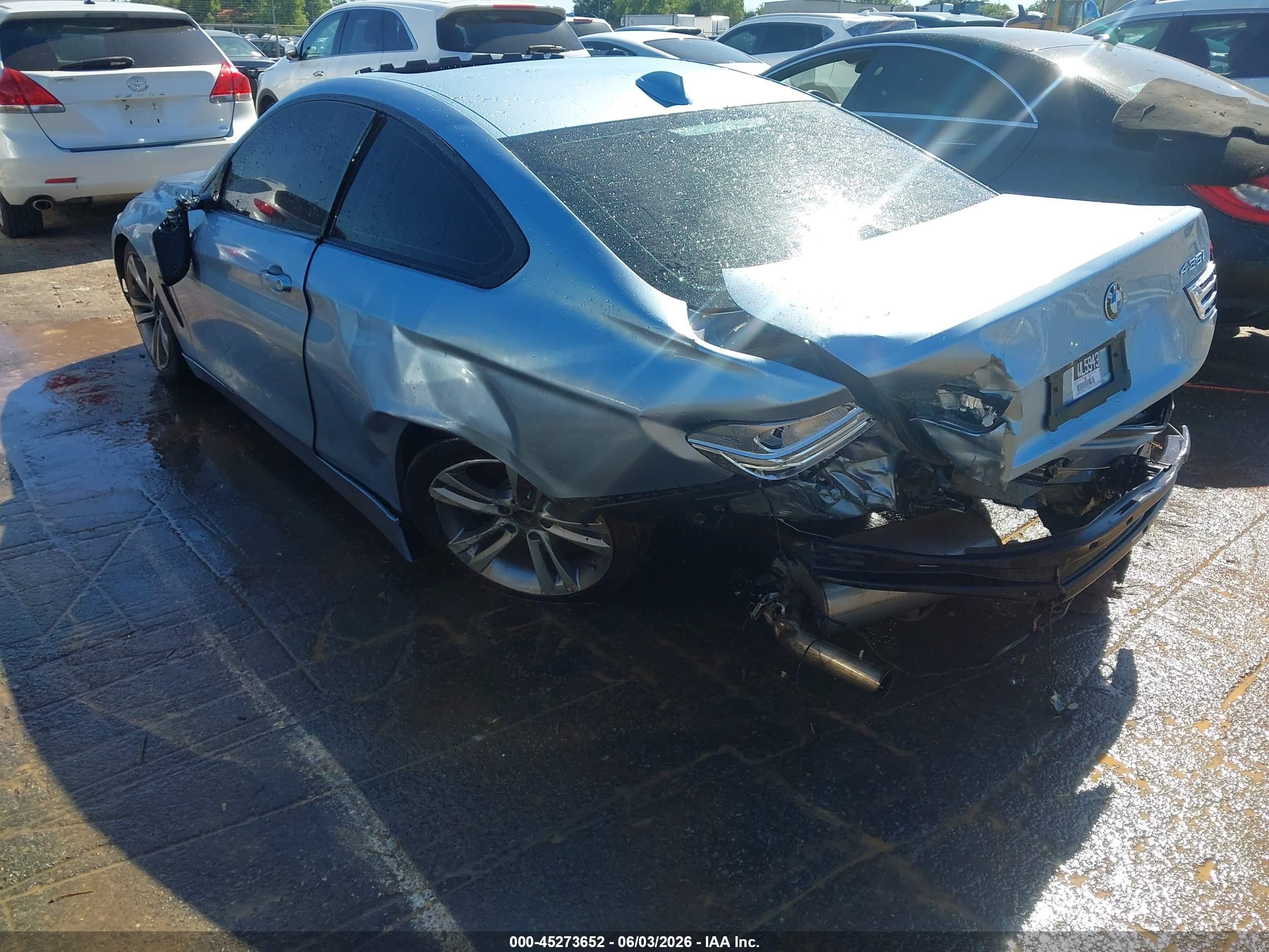 2014 Bmw 435i Light Blue vin: WBA3R1C59EK191586