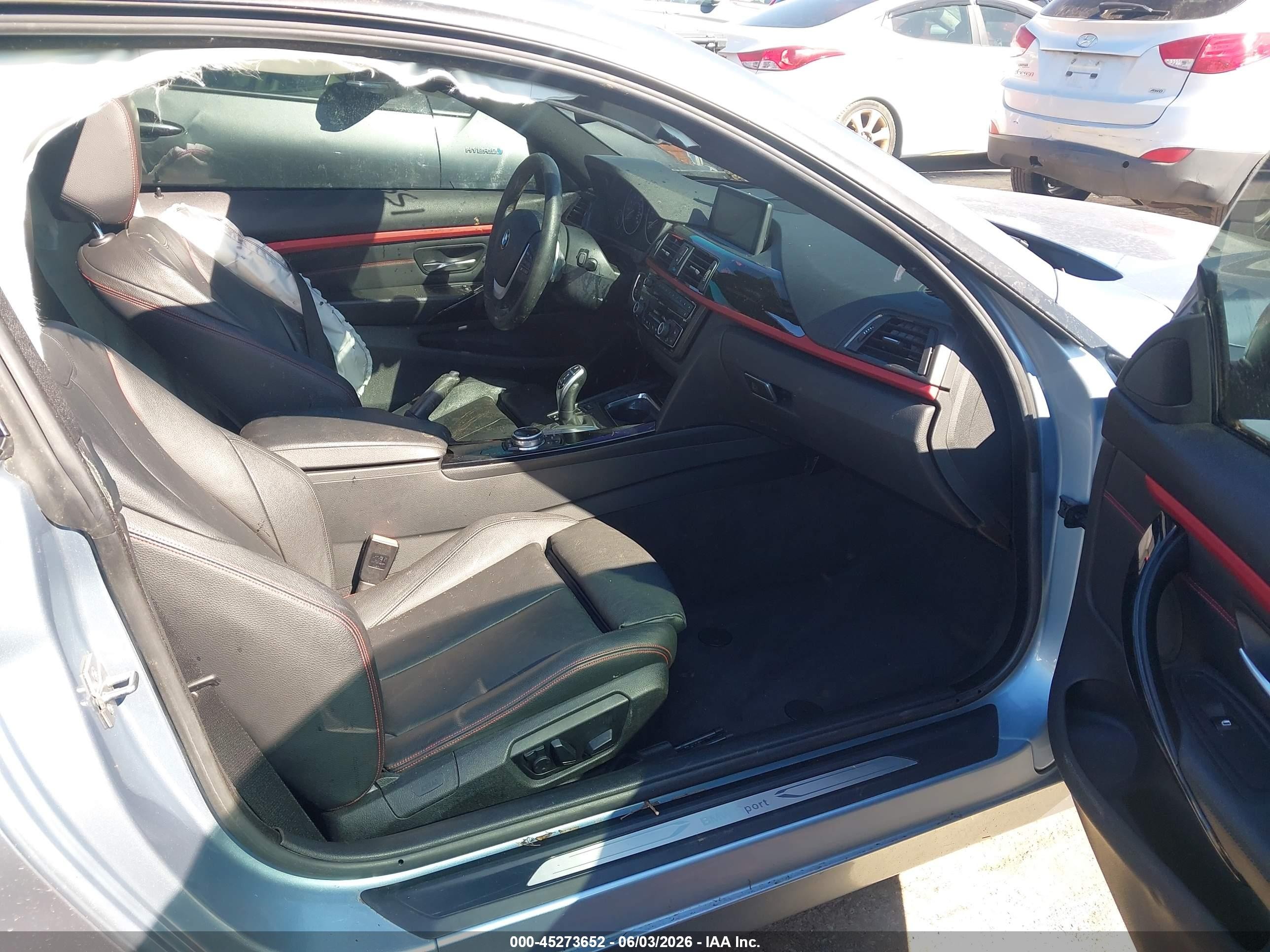 2014 Bmw 435i Light Blue vin: WBA3R1C59EK191586