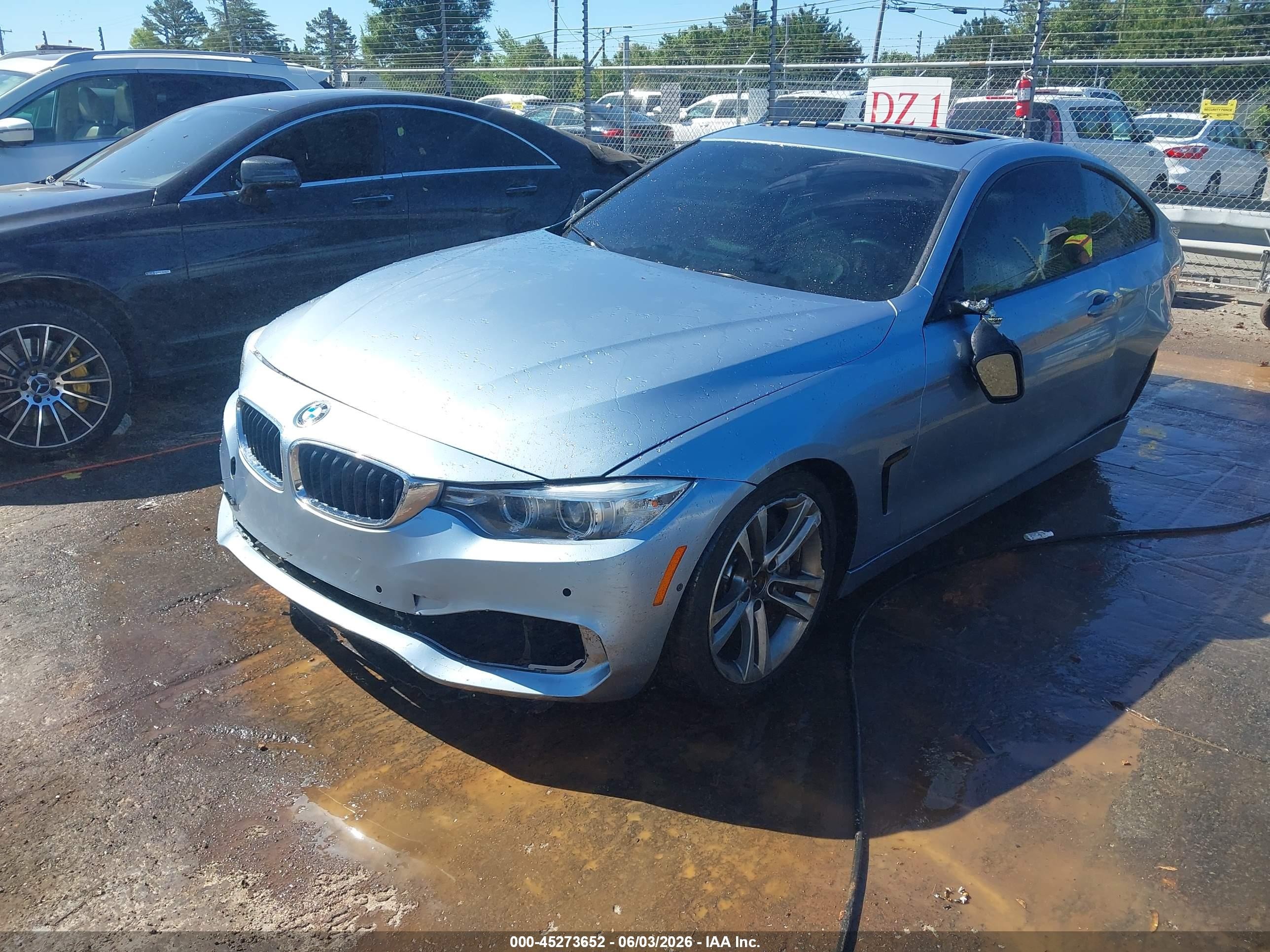 2014 Bmw 435i Light Blue vin: WBA3R1C59EK191586