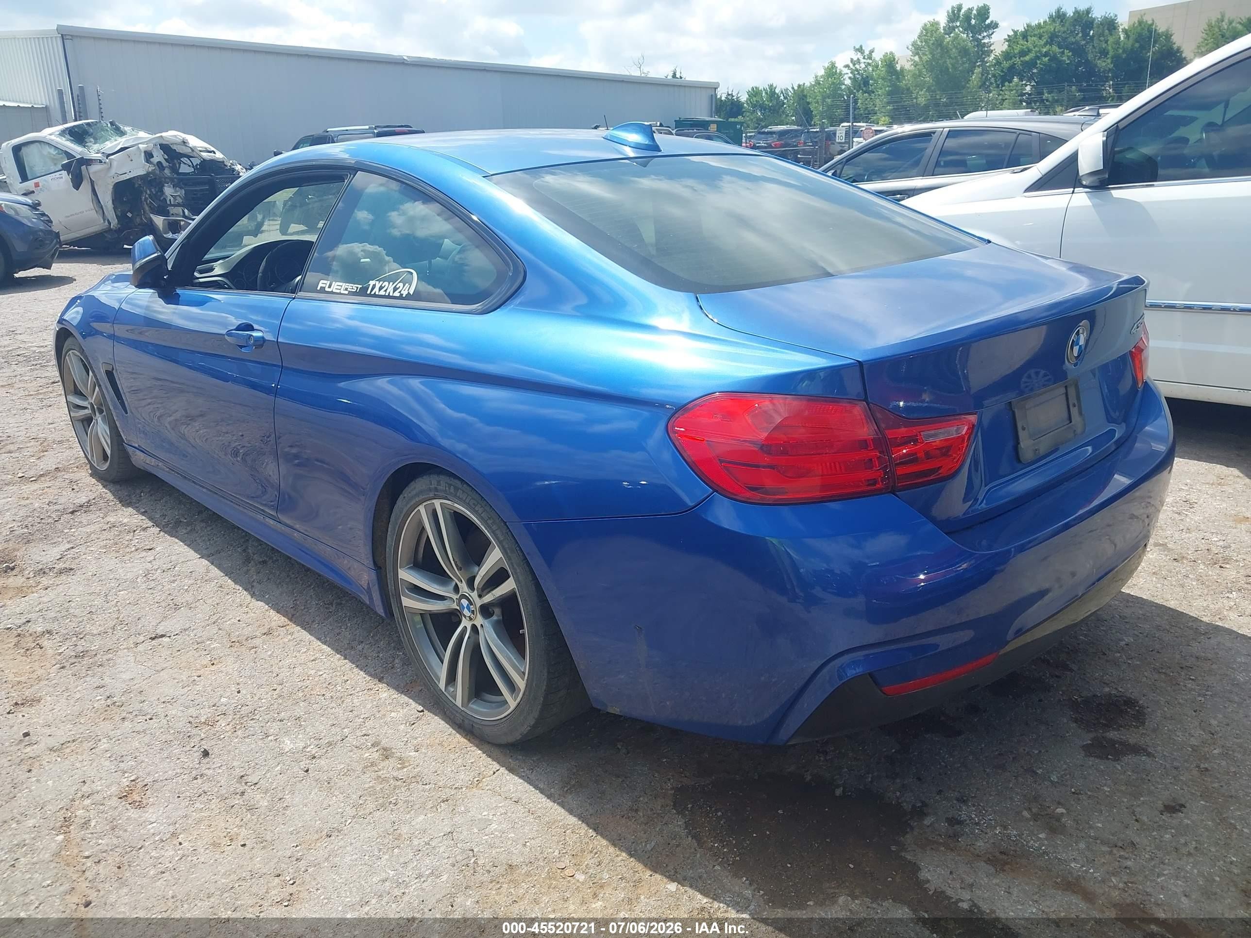 2014 Bmw 435i   Blue vin: WBA3R1C5XEK190415