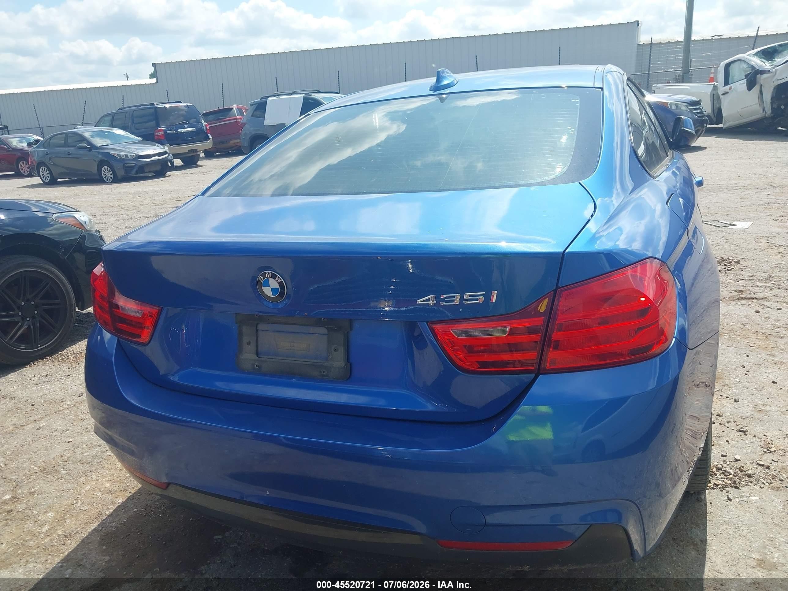 2014 Bmw 435i   Blue vin: WBA3R1C5XEK190415