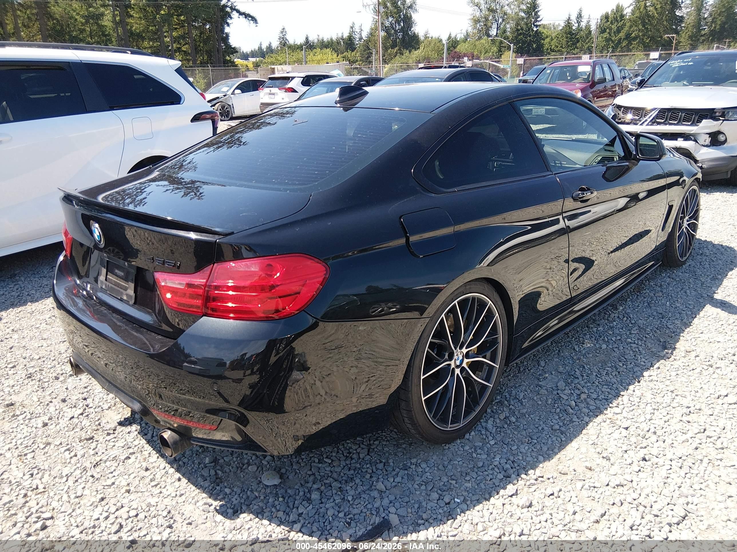 2015 Bmw 435i   Black vin: WBA3R1C5XFK194367