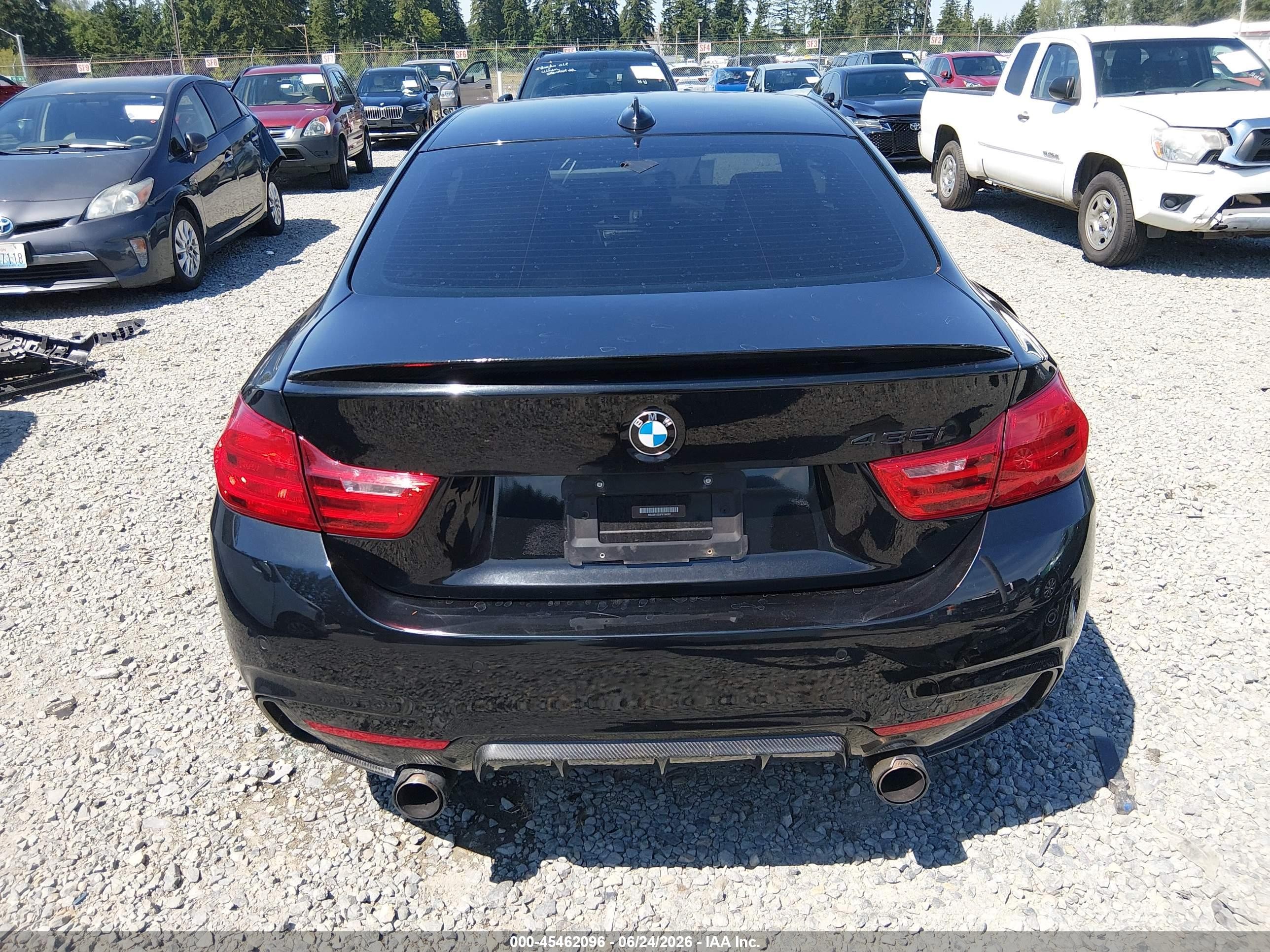 2015 Bmw 435i   Black vin: WBA3R1C5XFK194367
