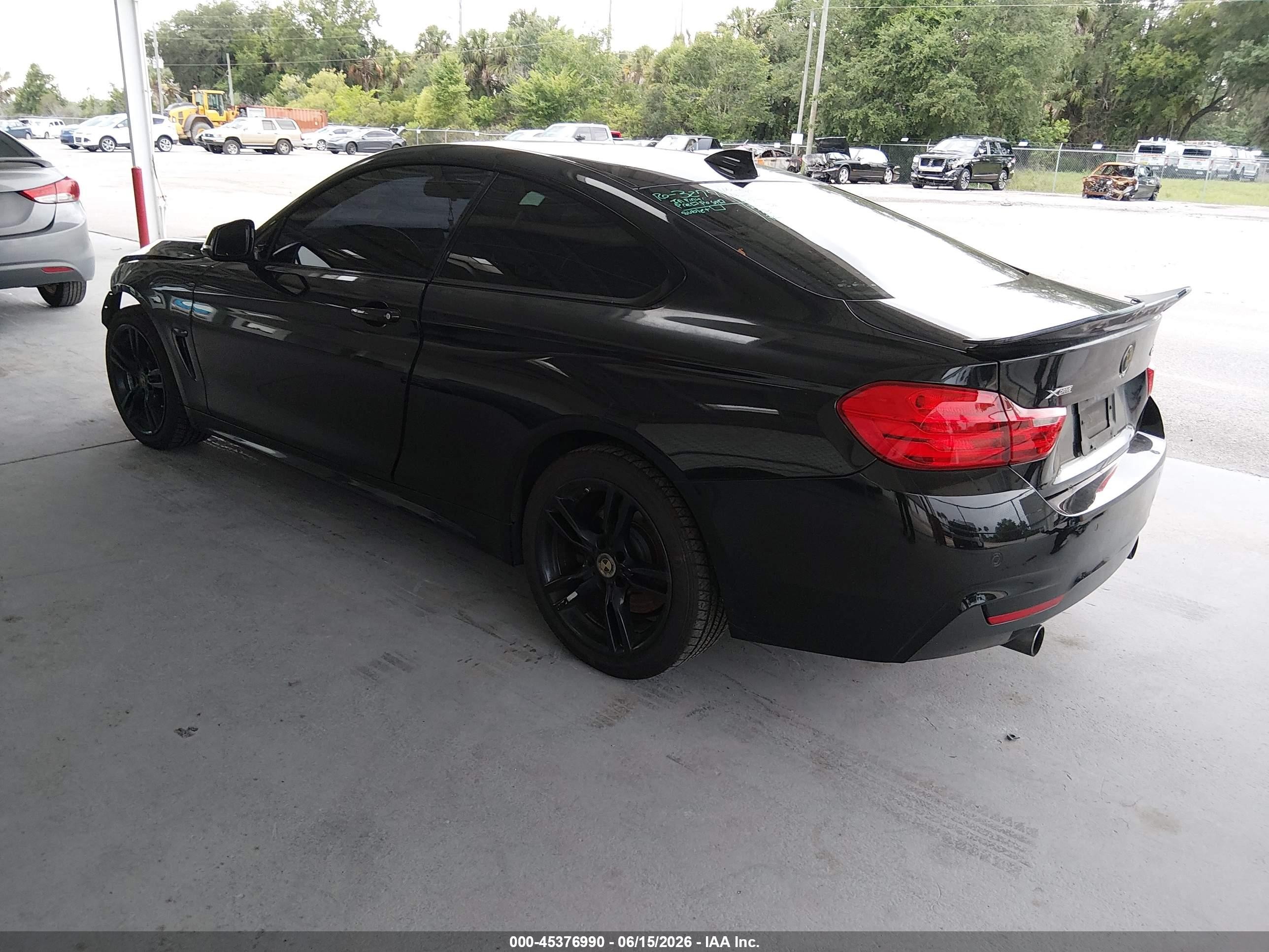 2015 Bmw 435i Xdrive Black vin: WBA3R5C51FK189601
