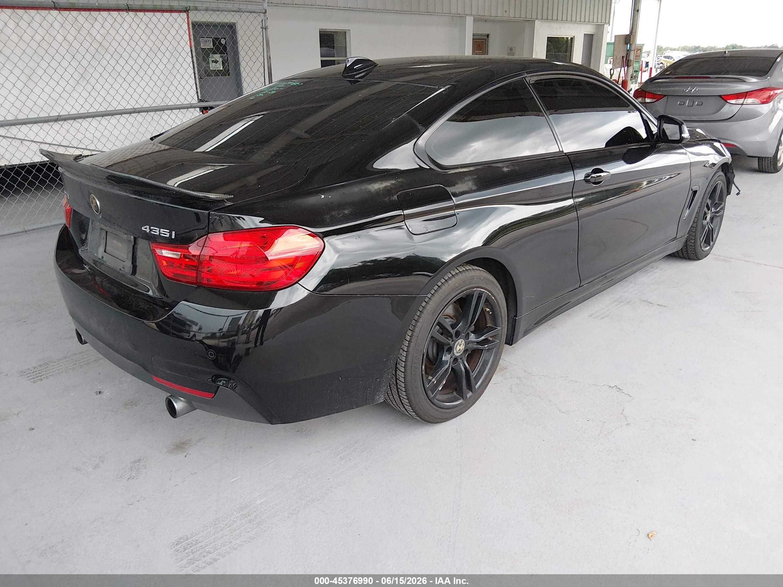 2015 Bmw 435i Xdrive Black vin: WBA3R5C51FK189601