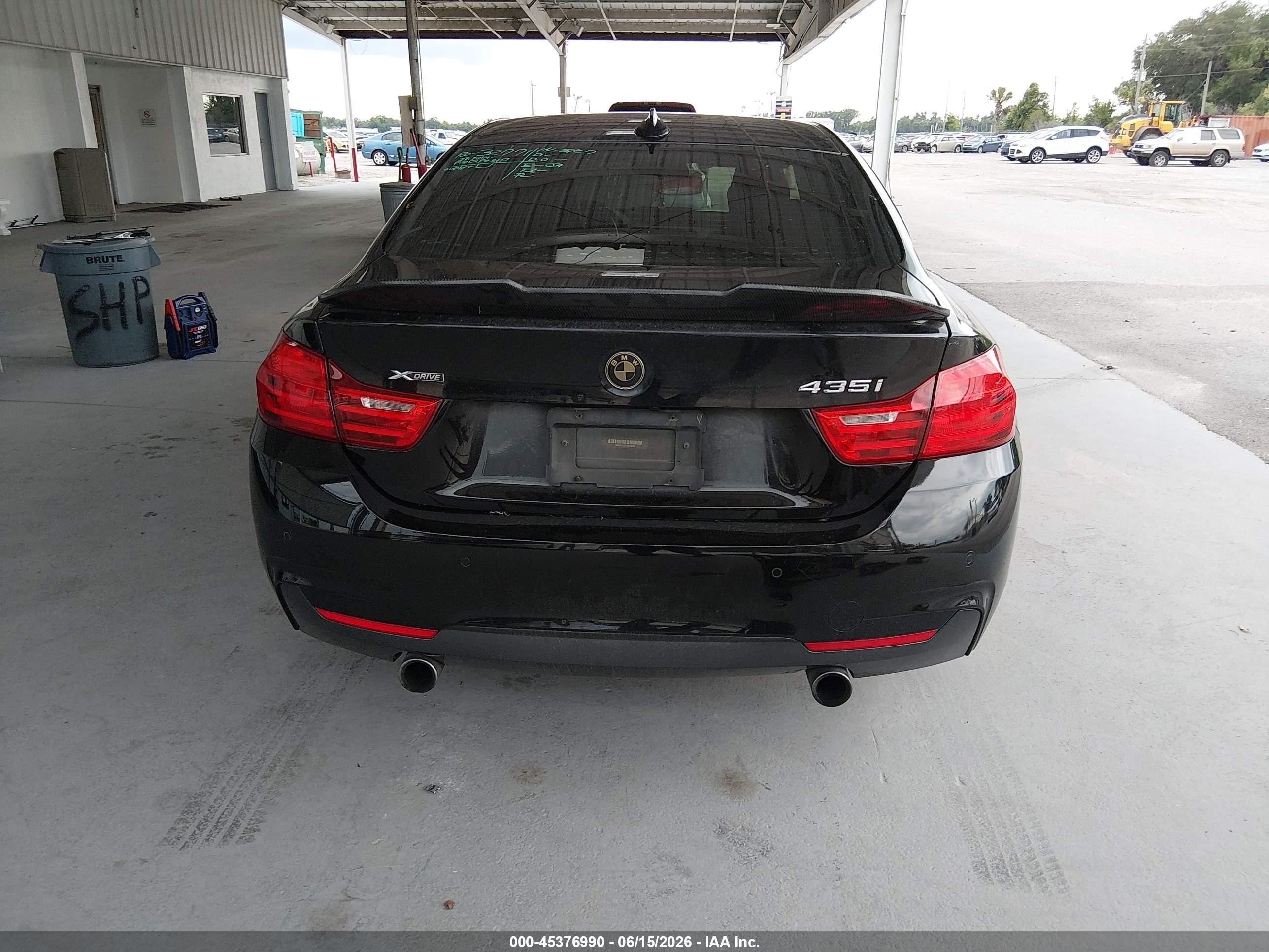 2015 Bmw 435i Xdrive Black vin: WBA3R5C51FK189601