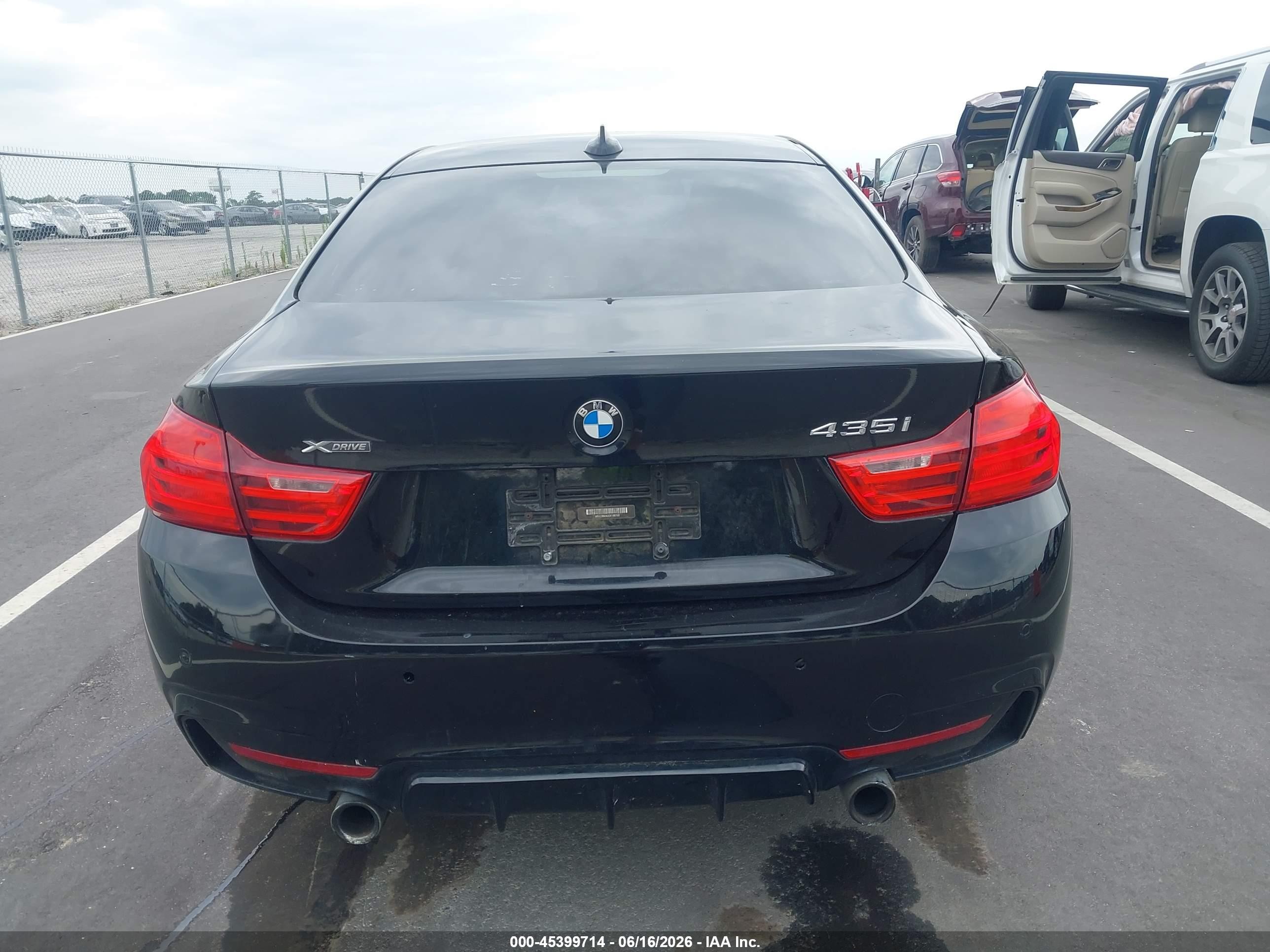 2014 Bmw 435i Xdrive Black vin: WBA3R5C52EK186706