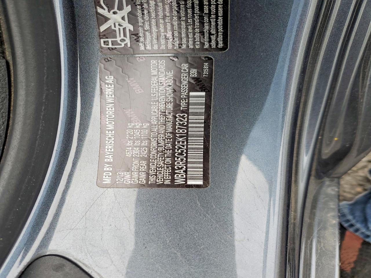 2014 Bmw 435 Xi Серый vin: WBA3R5C52EK187323