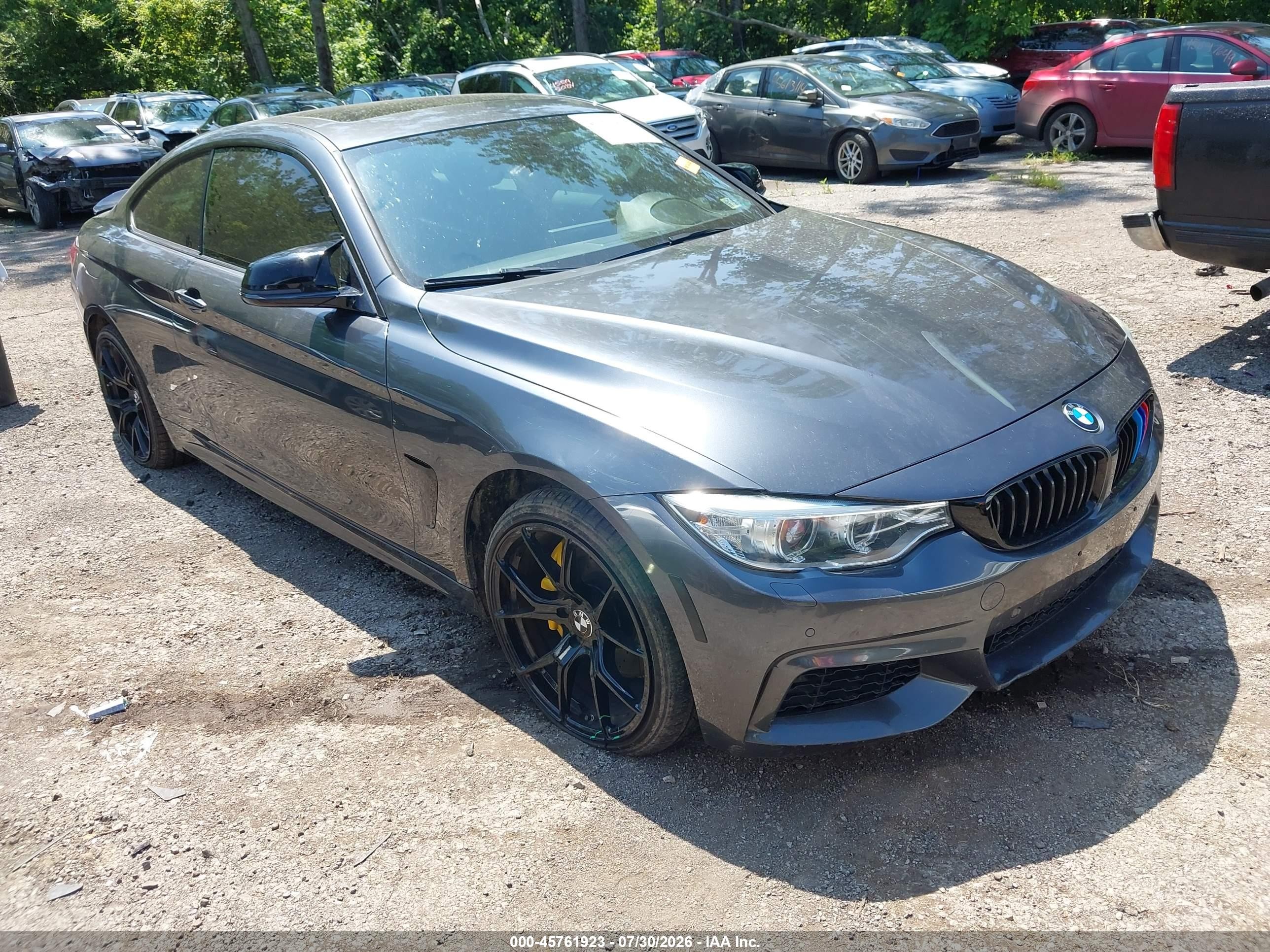 2015 Bmw 435i Xdrive Gray vin: WBA3R5C52FK371887