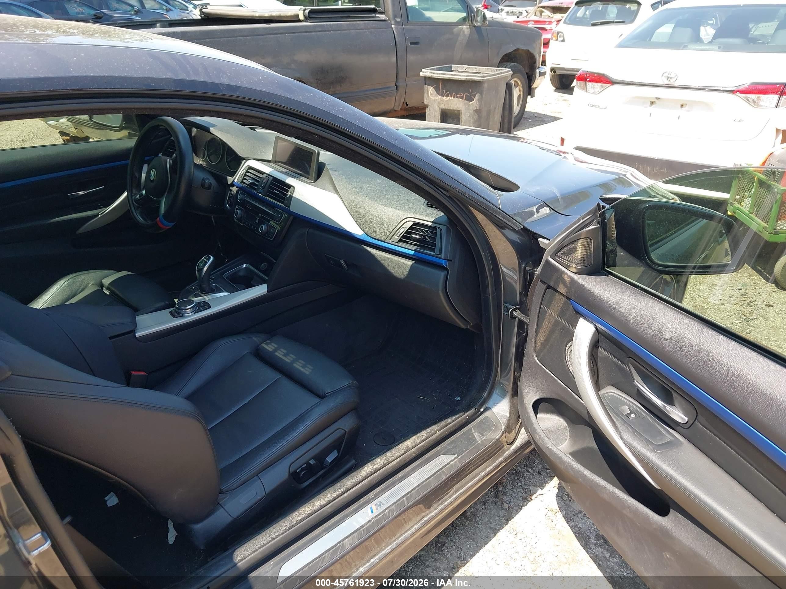 2015 Bmw 435i Xdrive Gray vin: WBA3R5C52FK371887