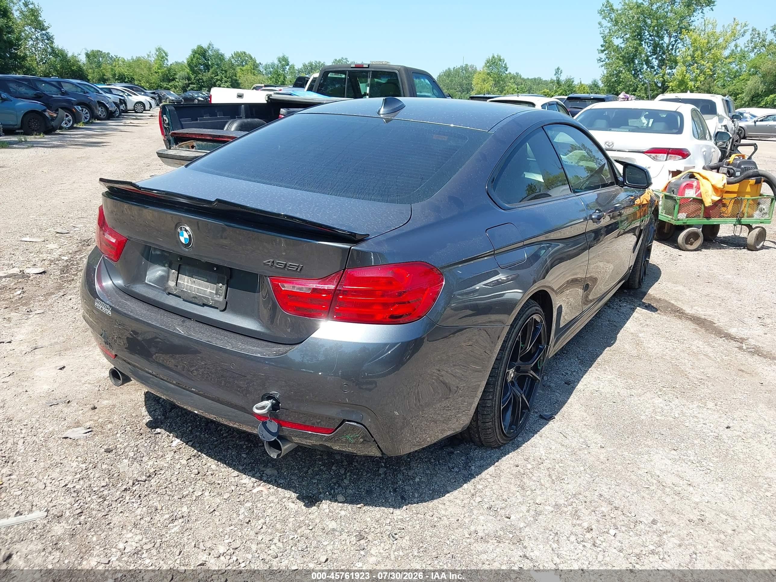 2015 Bmw 435i Xdrive Gray vin: WBA3R5C52FK371887