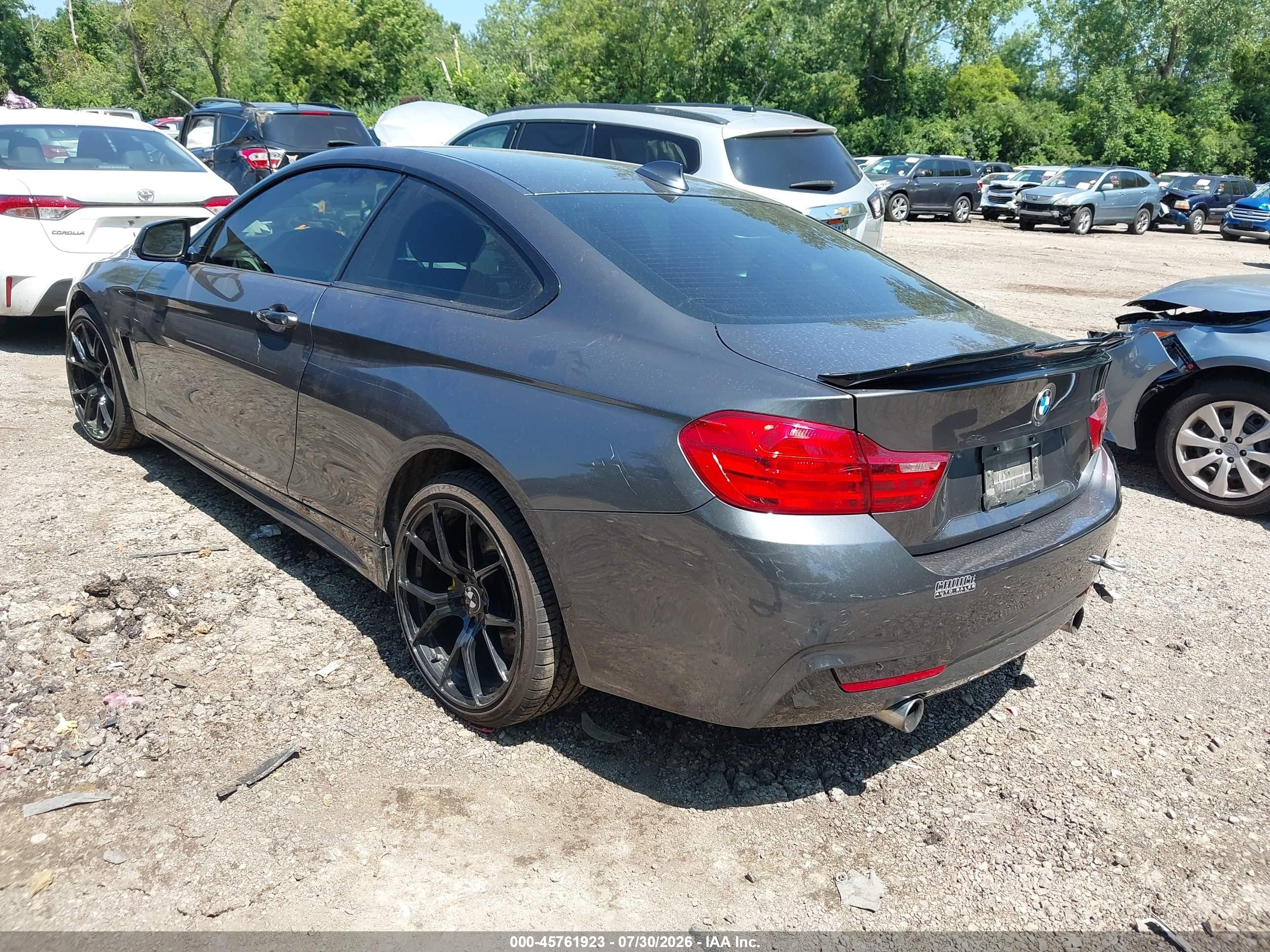 2015 Bmw 435i Xdrive Gray vin: WBA3R5C52FK371887