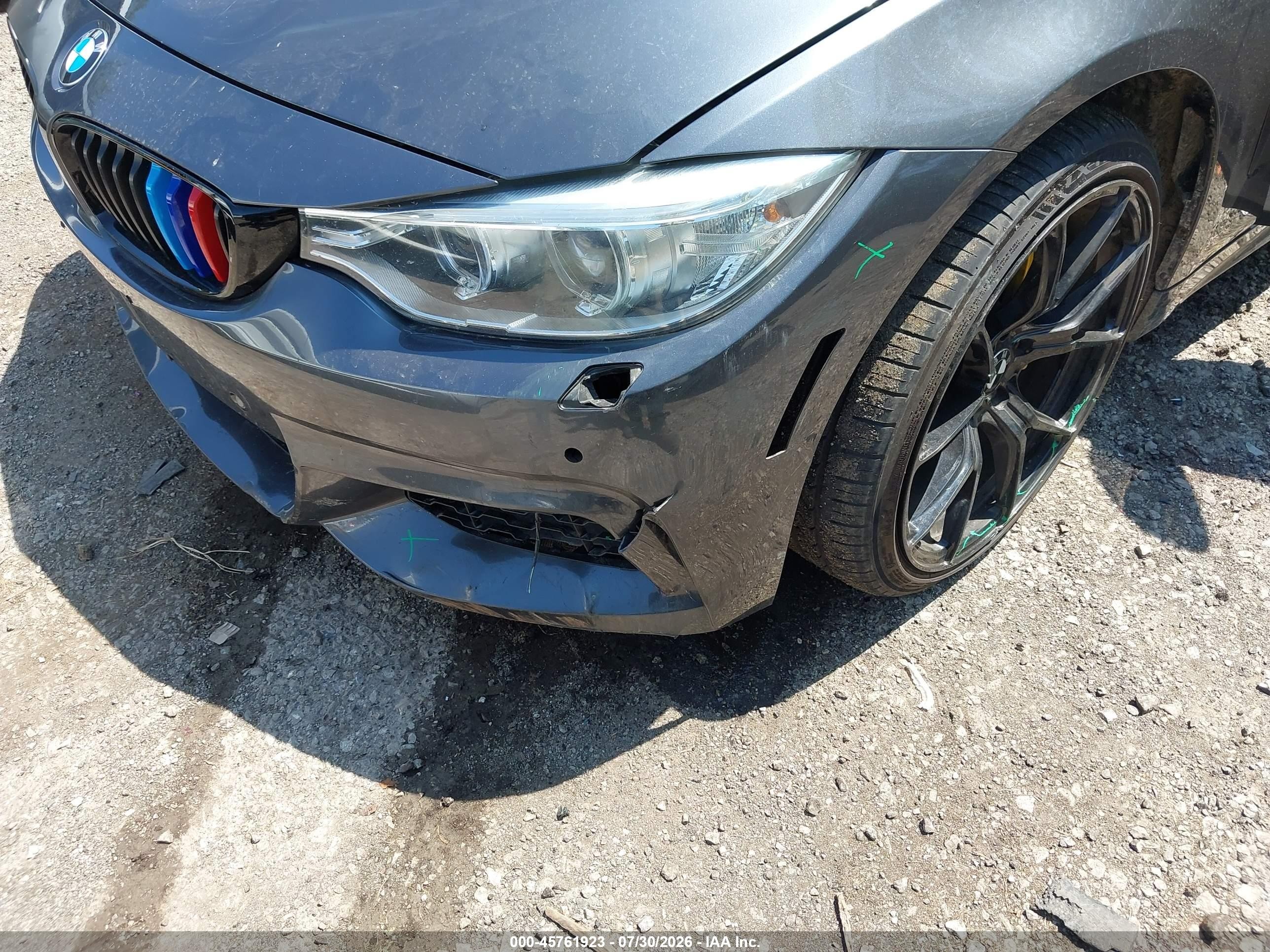 2015 Bmw 435i Xdrive Gray vin: WBA3R5C52FK371887