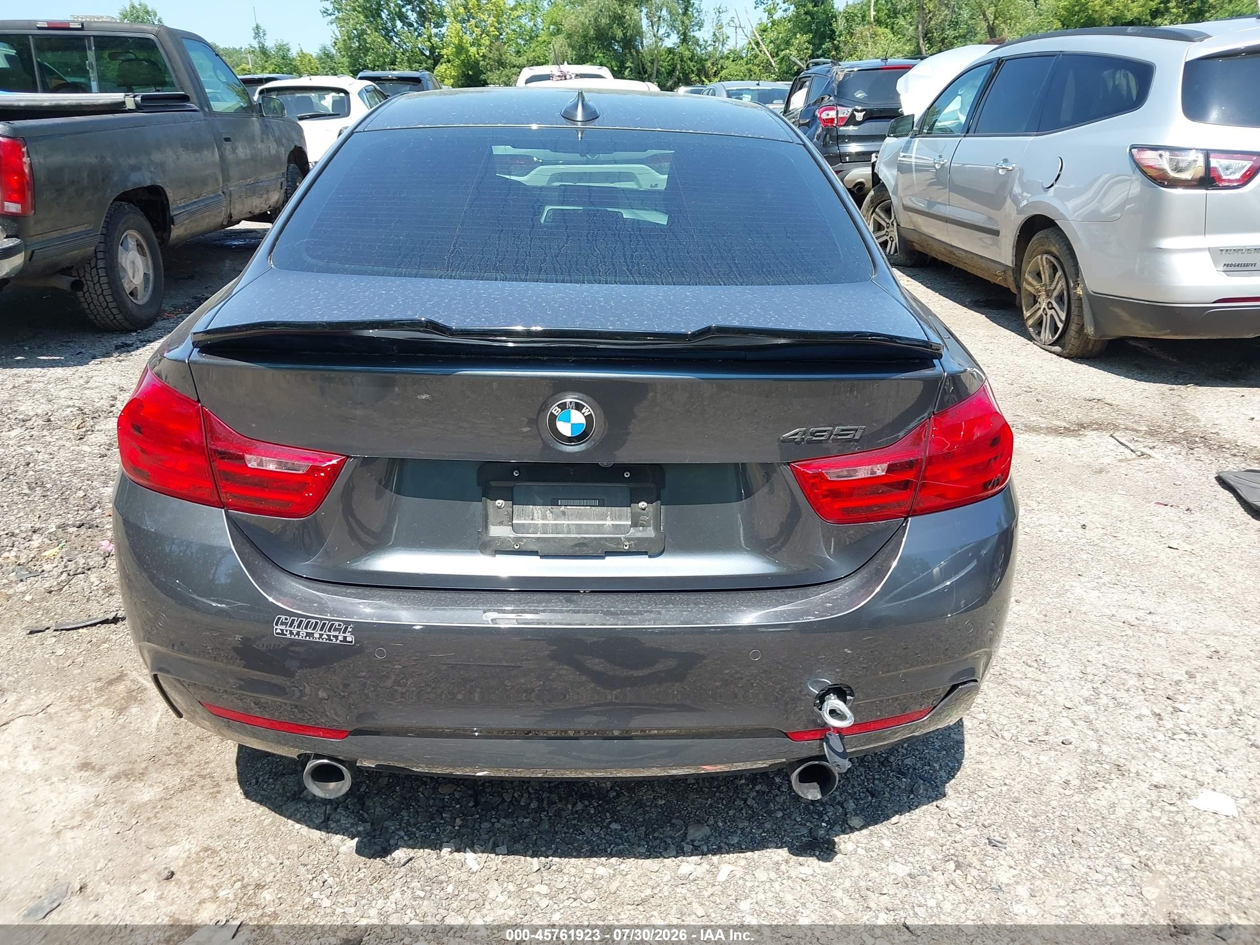 2015 Bmw 435i Xdrive Gray vin: WBA3R5C52FK371887