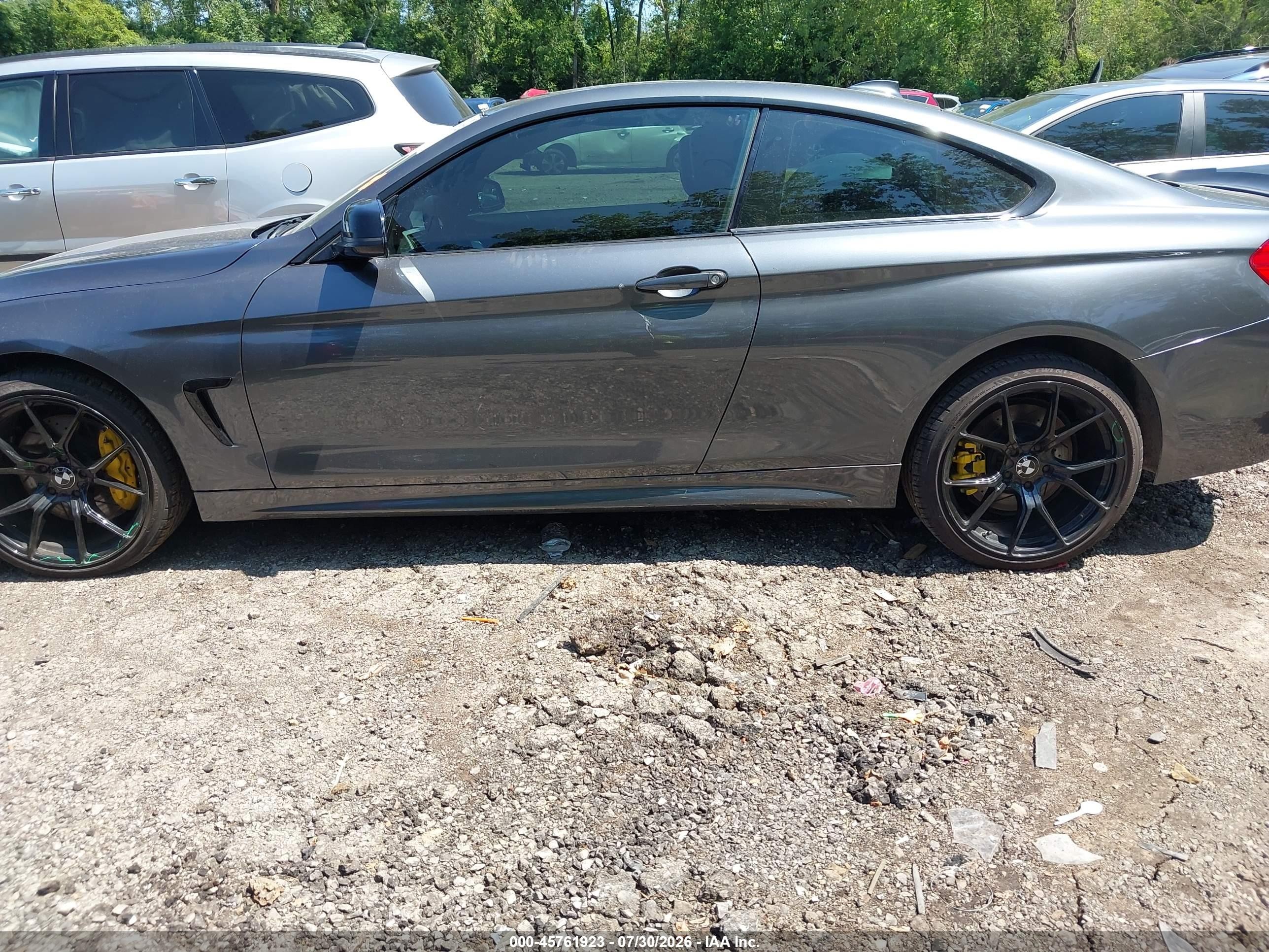 2015 Bmw 435i Xdrive Gray vin: WBA3R5C52FK371887