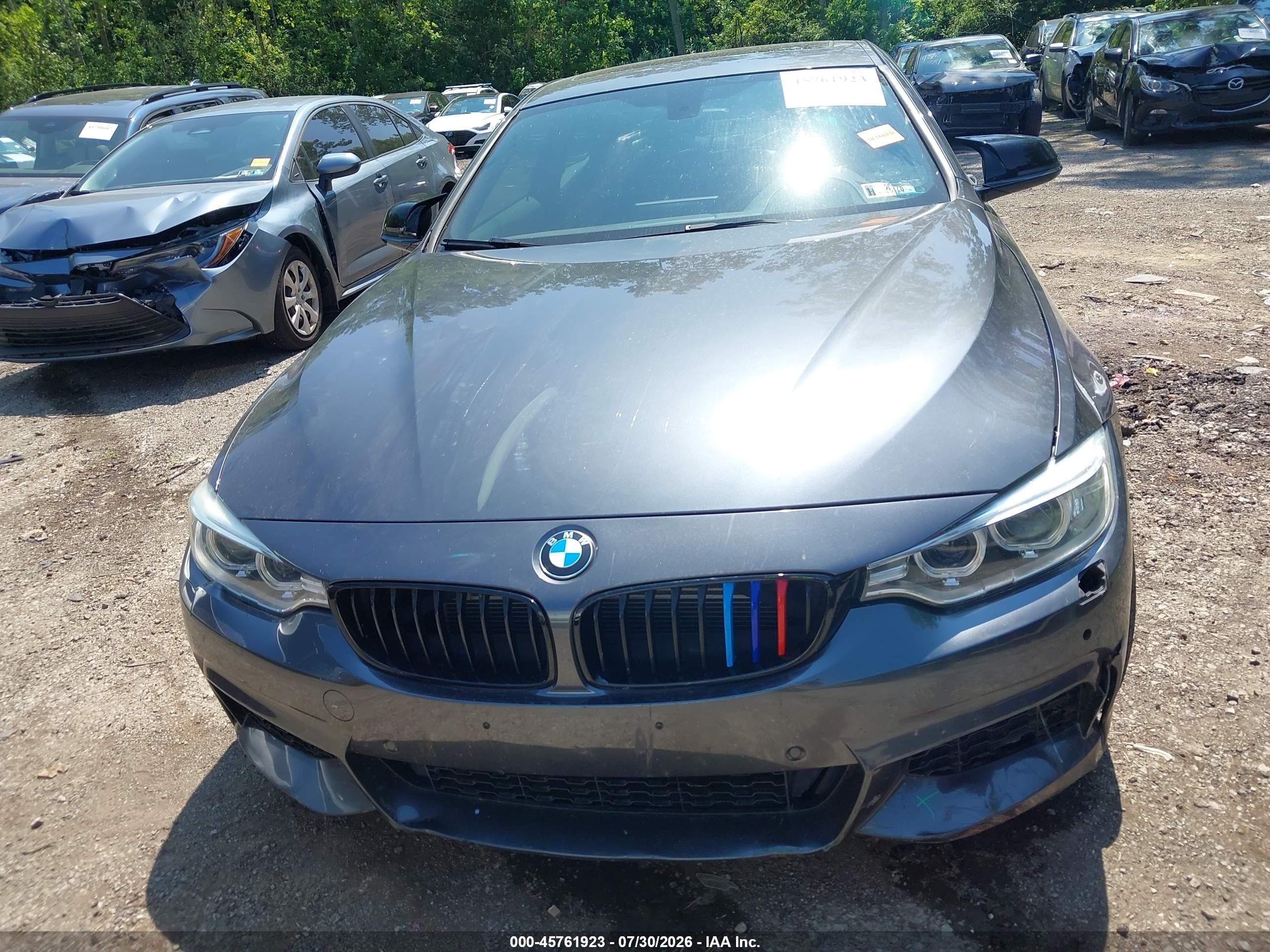2015 Bmw 435i Xdrive Gray vin: WBA3R5C52FK371887