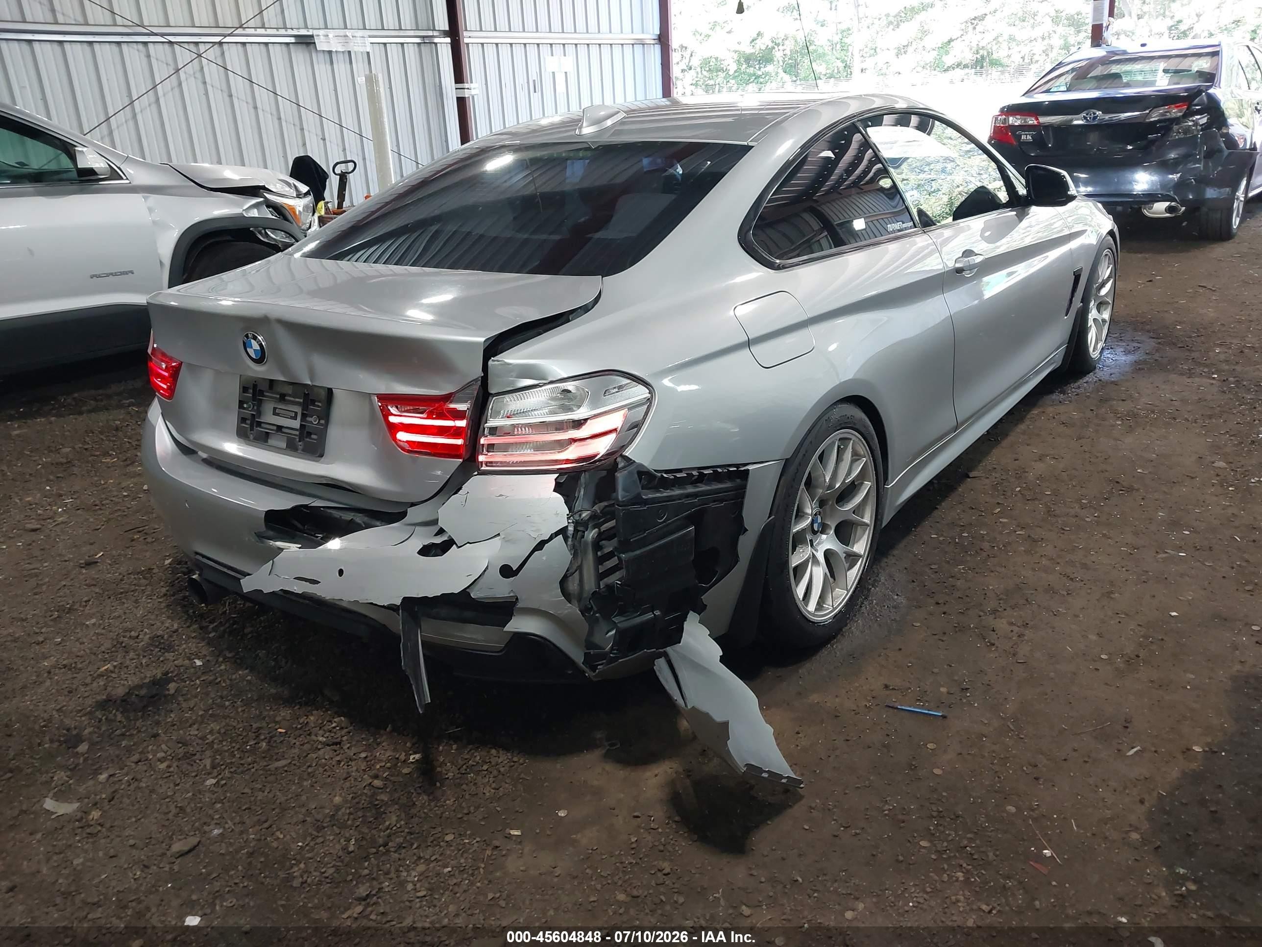 2015 Bmw 435i Xdrive Silver vin: WBA3R5C53FK371610