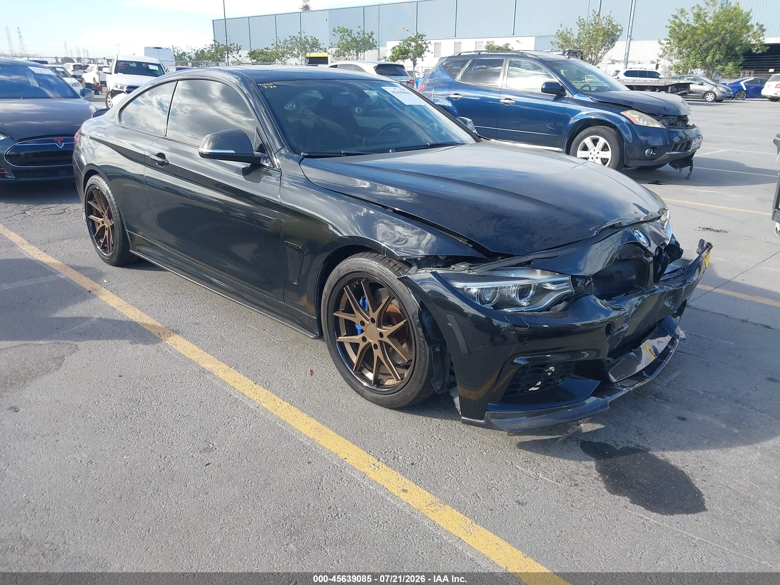 2015 Bmw 435i Xdrive Black vin: WBA3R5C53FK372904