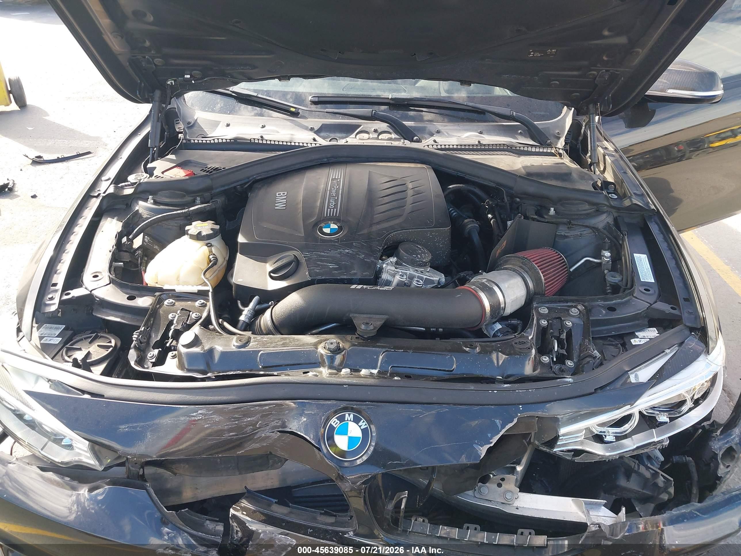2015 Bmw 435i Xdrive Black vin: WBA3R5C53FK372904