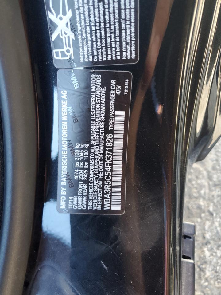 2015 Bmw 435 Xi Black vin: WBA3R5C54FK371826